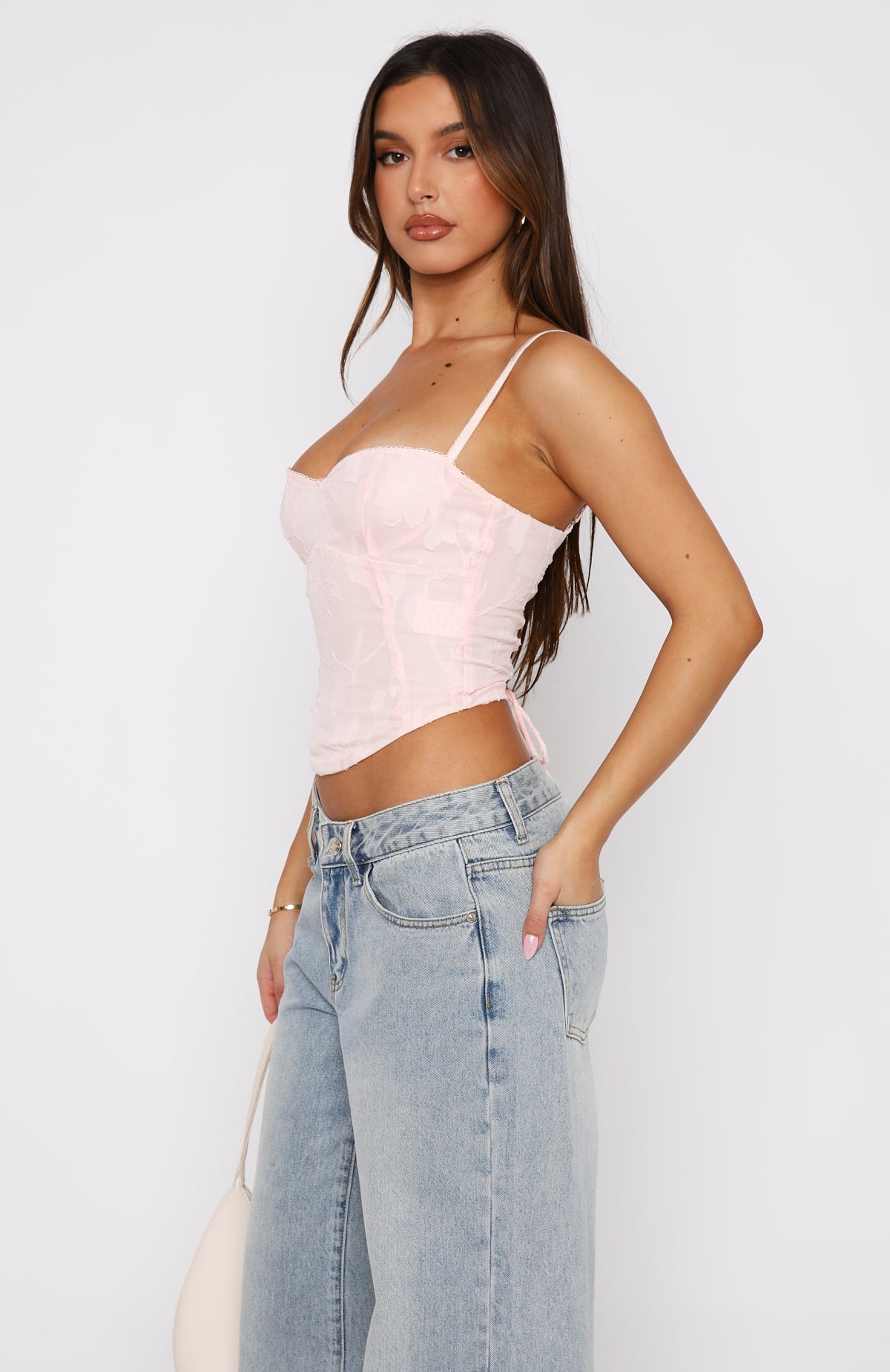 Broken Dreams Bustier Baby Pink | White Fox Boutique UK