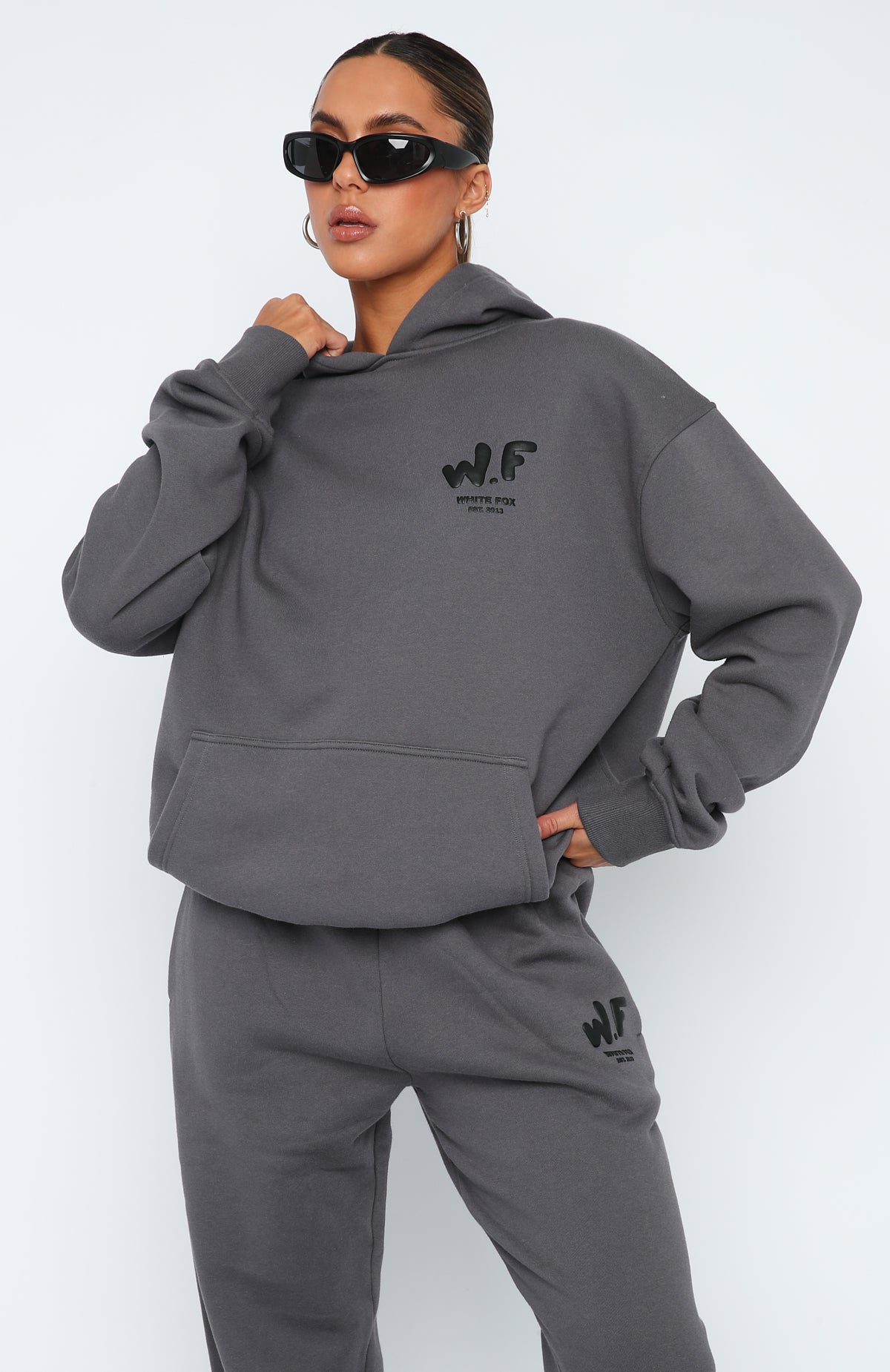 The New Standard Oversized Hoodie Volcanic White Fox Boutique