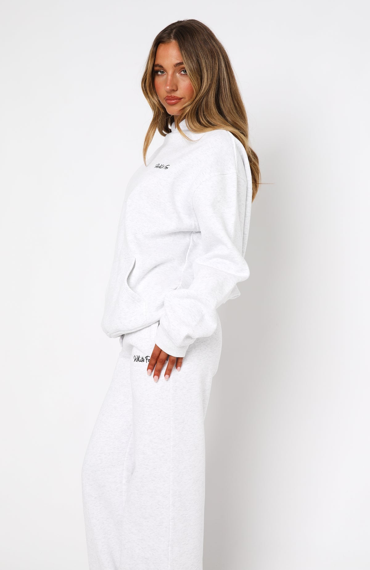 Match Your Words Oversized Hoodie Grey Marle | White Fox Boutique UK