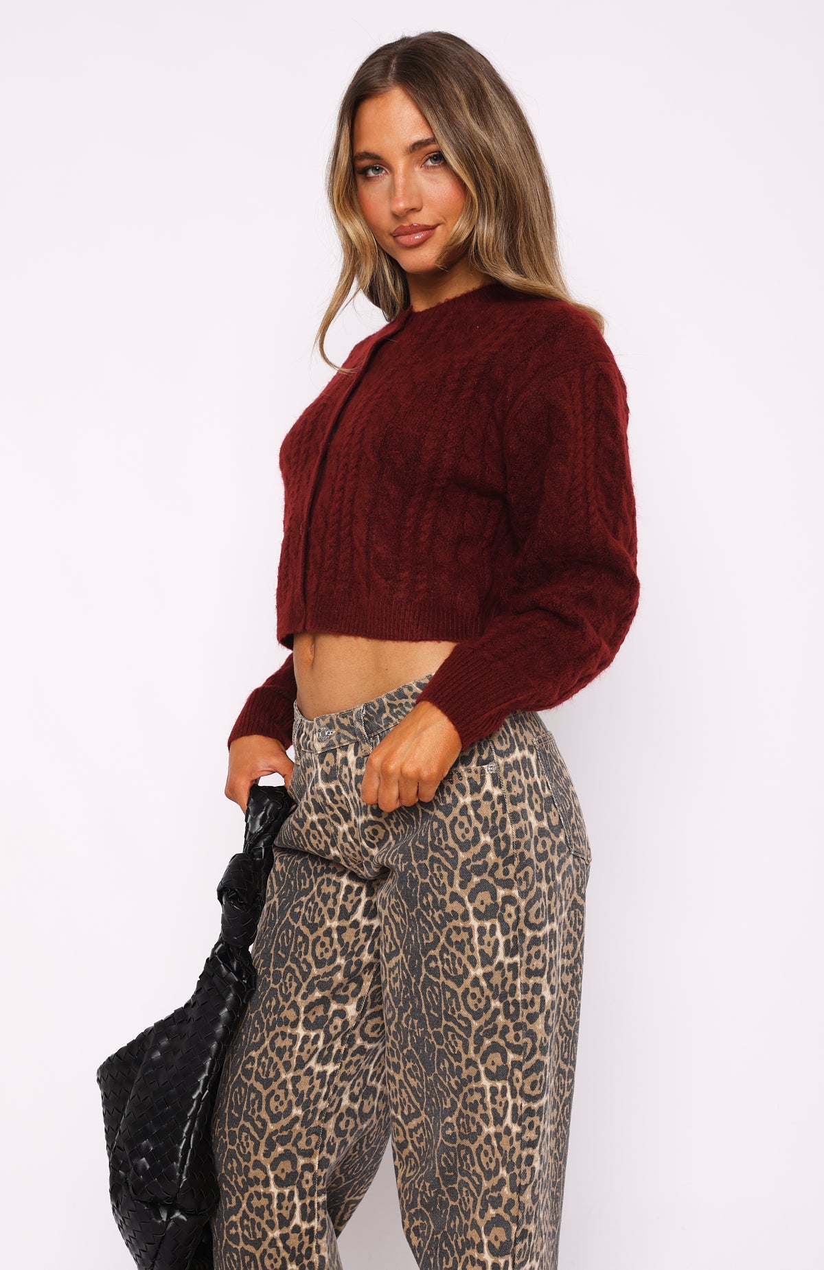 Better With Vino Cardigan In Wine