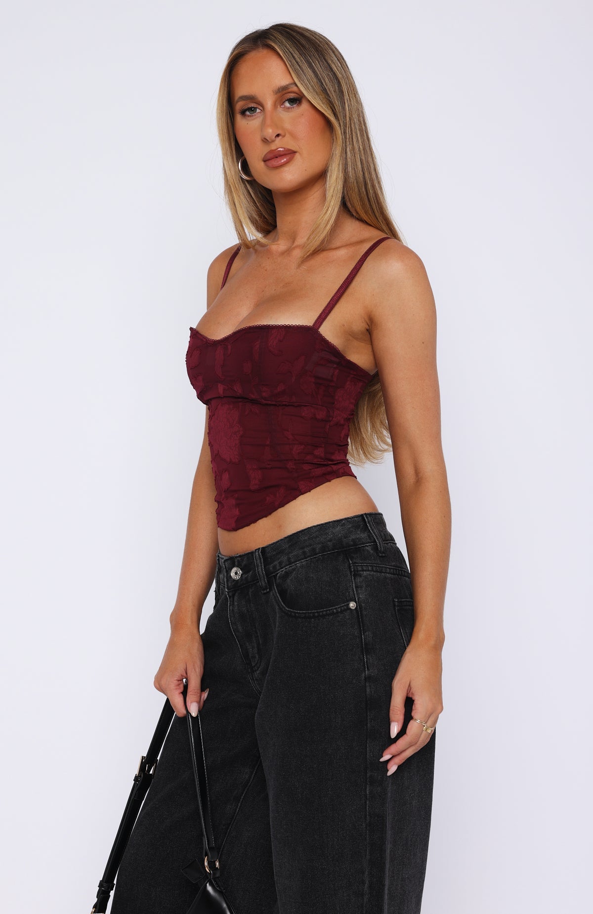 Broken Dreams Bustier Wine | White Fox Boutique UK