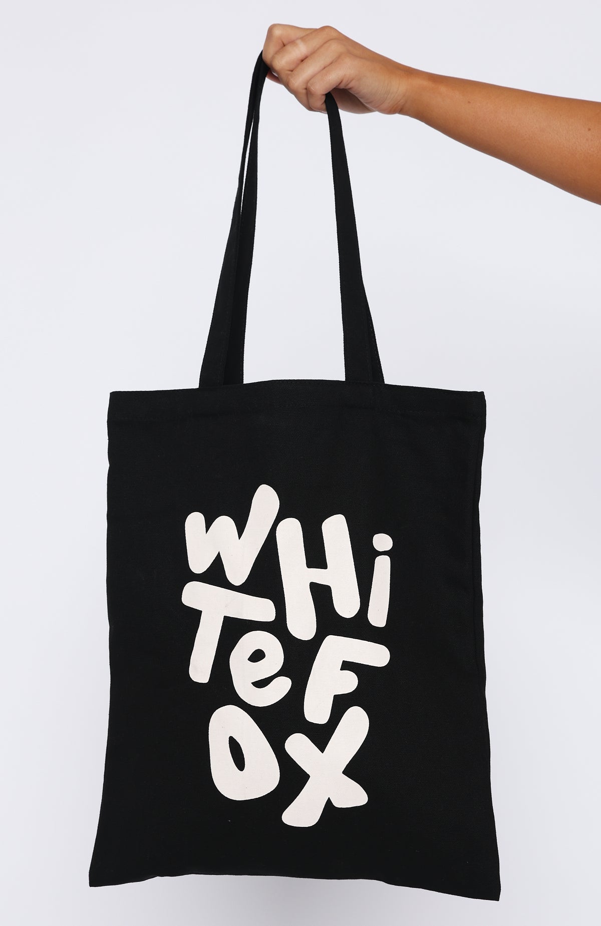 Black and 2024 white tote bag