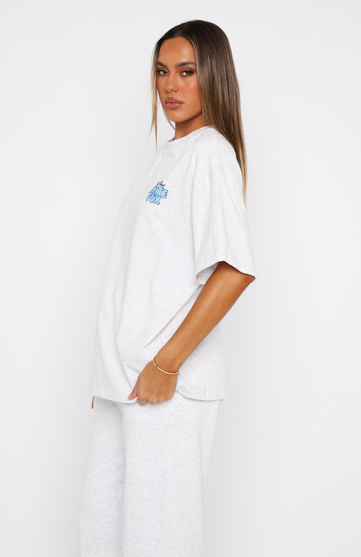 With Love Always Oversized Hoodie Grey Marle