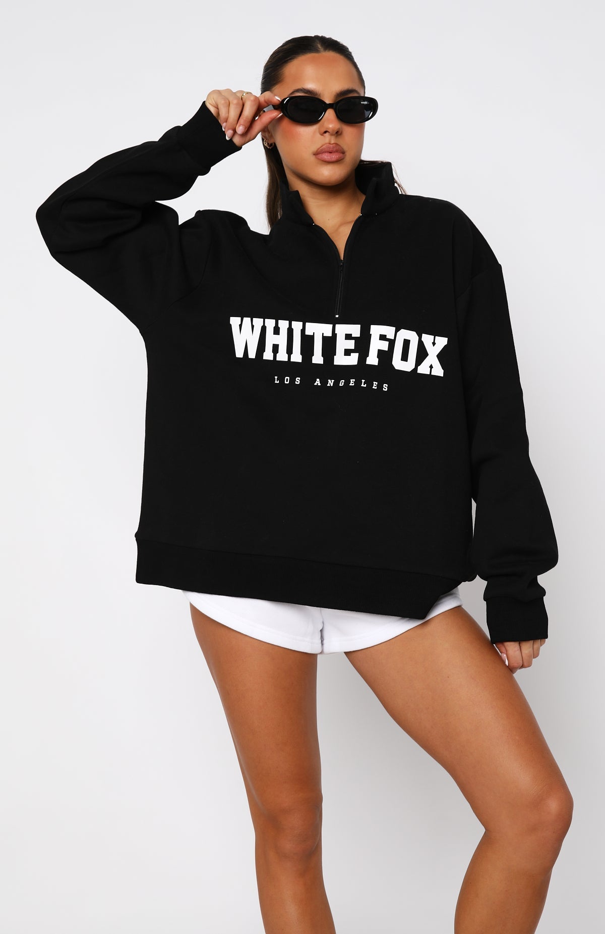 High Standard Zip Front Sweater Grey Marle