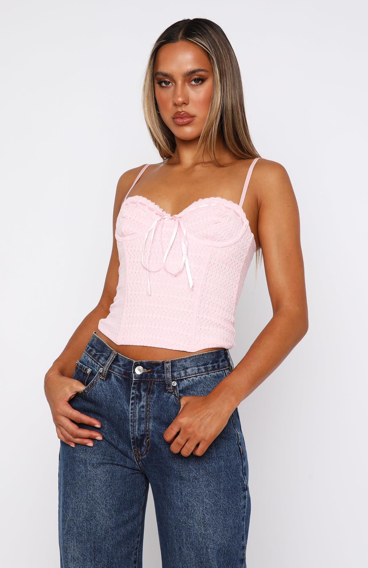 Way You Feel Bustier Baby Pink | White Fox Boutique UK