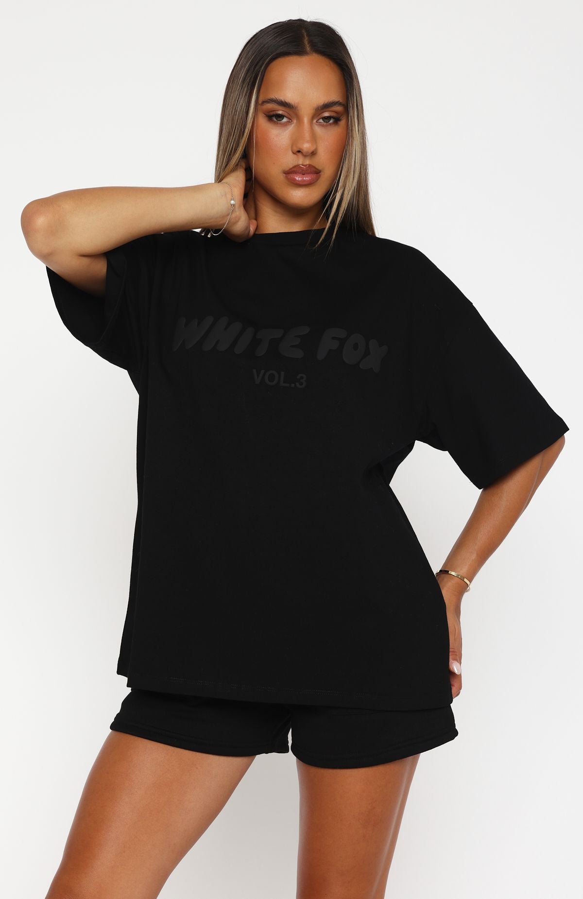 Offstage Oversized Tee Onyx | White Fox Boutique UK