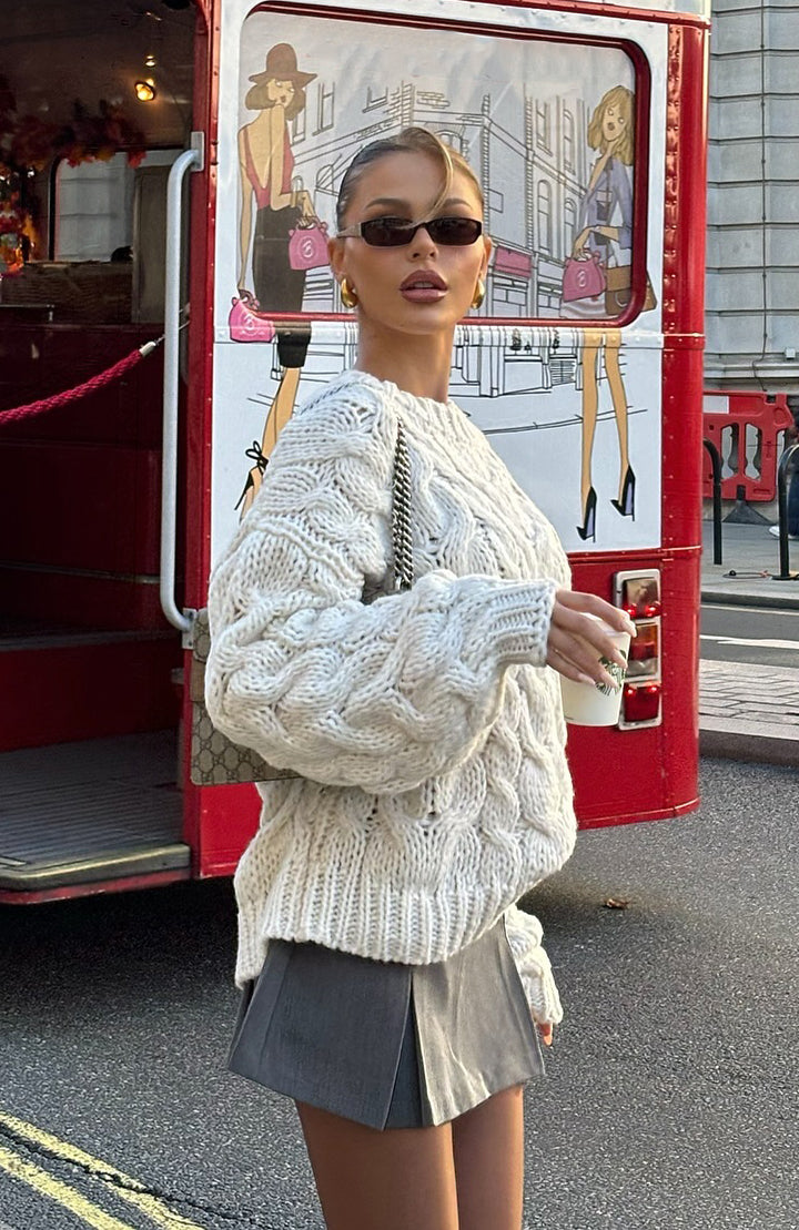 新品タグ付き★heve Tinker Knit white Real Feelings Oversized Knit Sweater Off White | White Fox Boutique UK