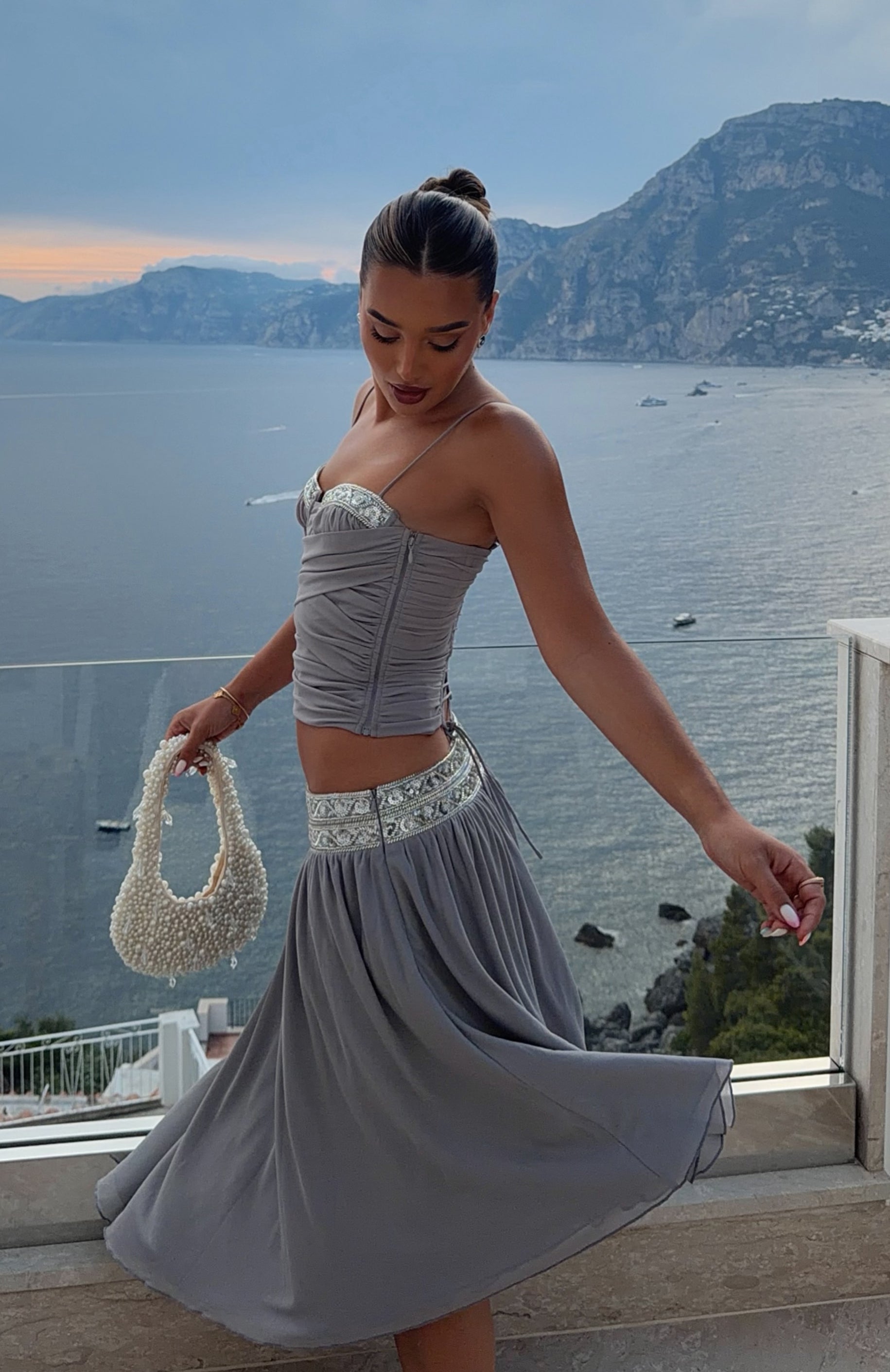 Angelina Bustier Dove | White Fox Boutique UK