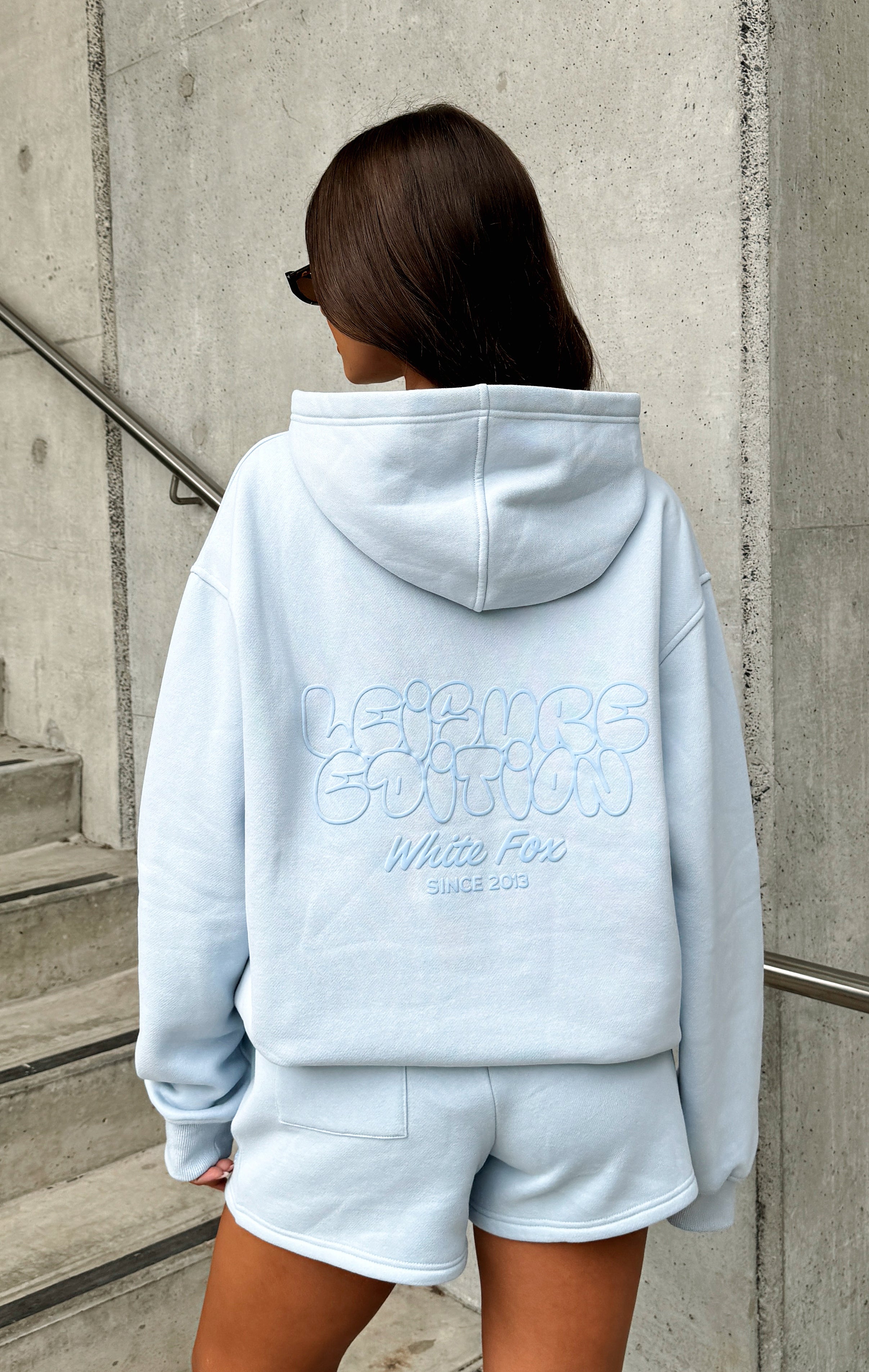 Light Blue Ladies Hoodie Leisure Edition Oversized Hoodie Baby