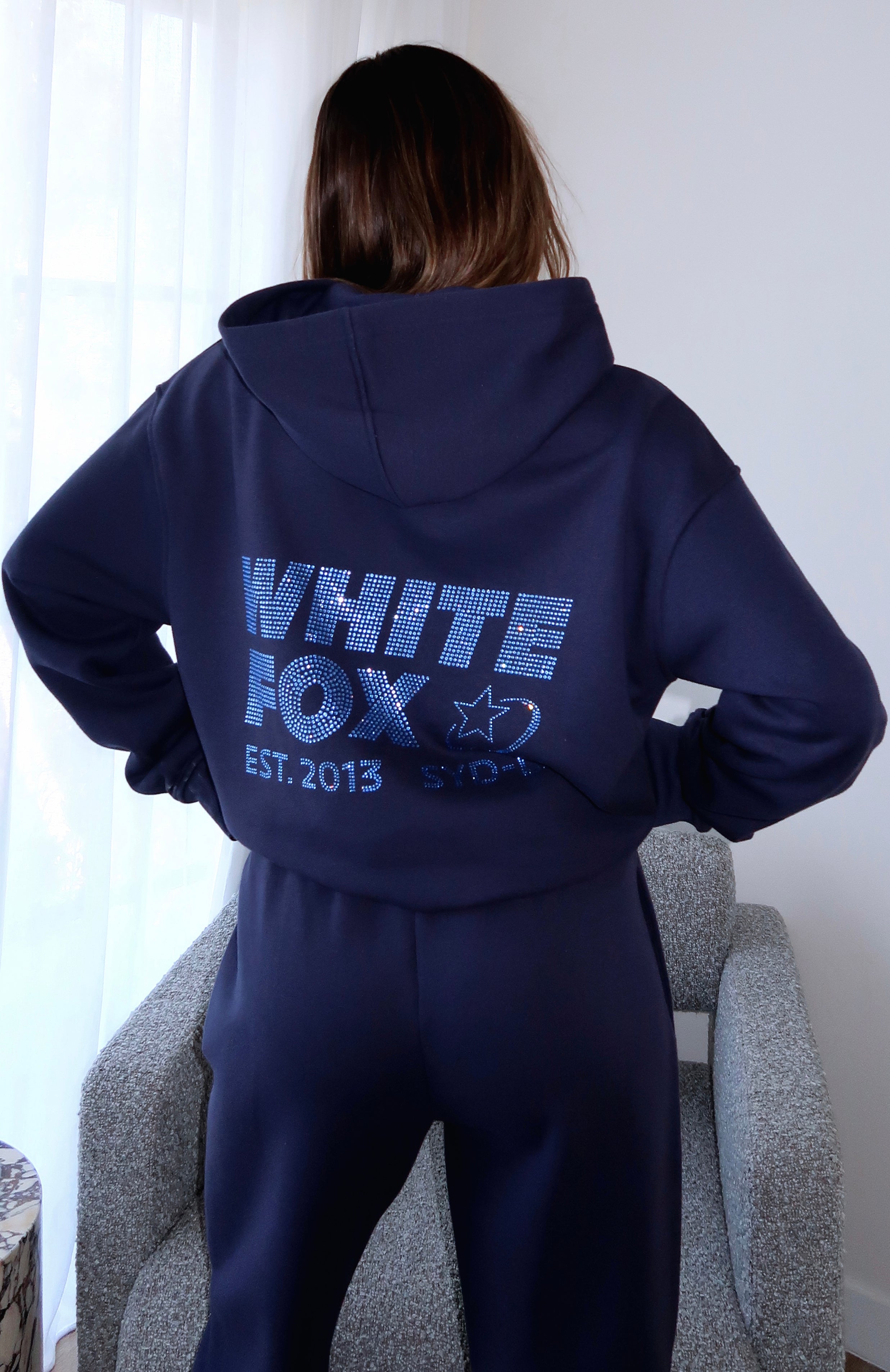 Always Shining Oversized Hoodie Navy | White Fox Boutique UK