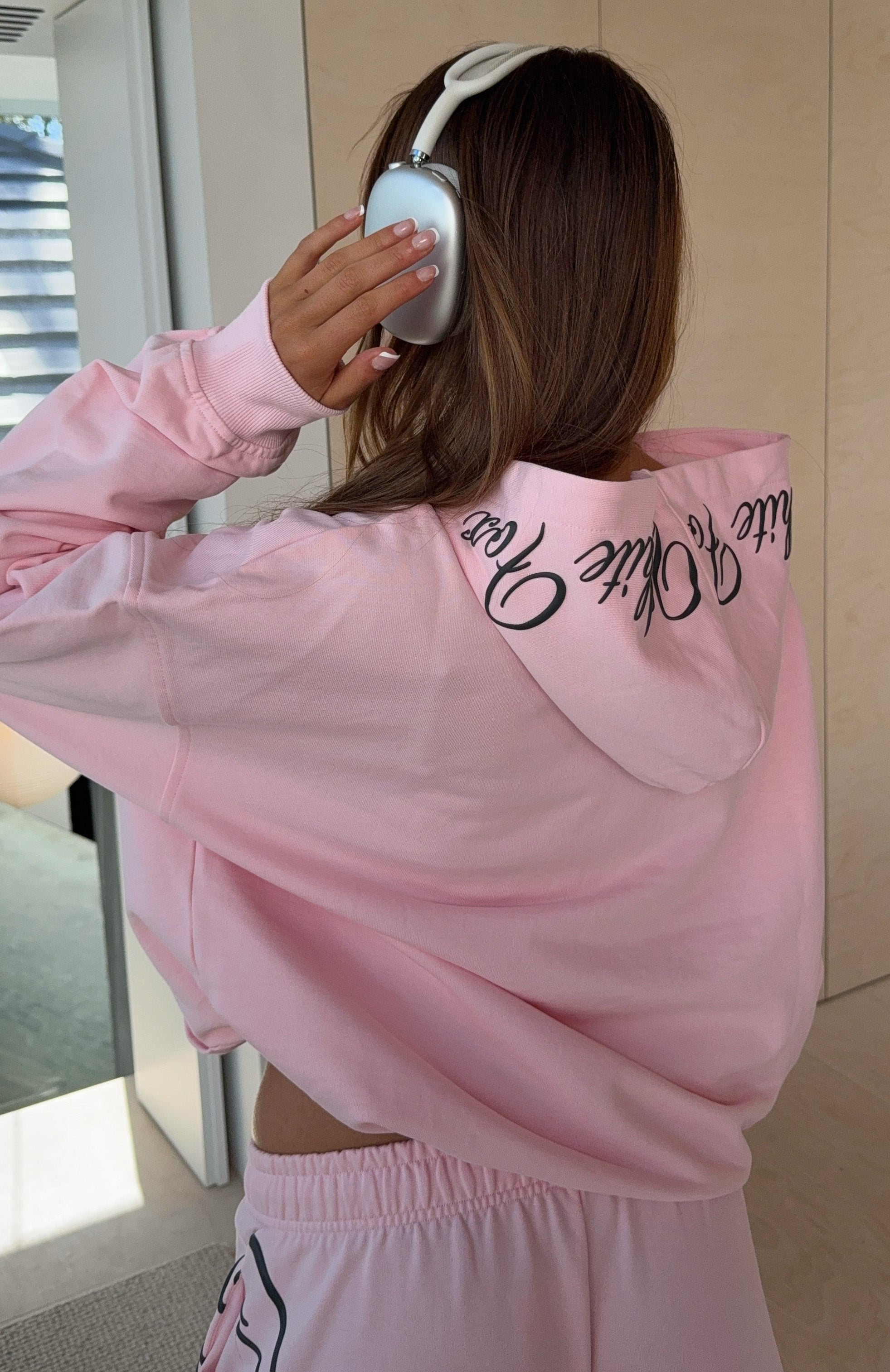 Lucky Thirteen Shaya Oversized Hoodie Soft Pink | White Fox