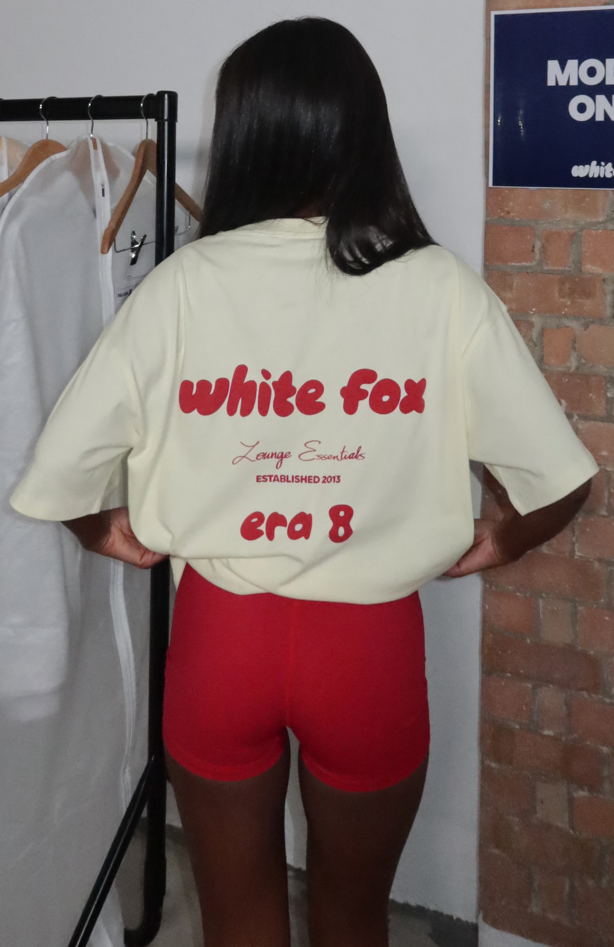 Era 8 Oversized Tee Cherry Cream | White Fox Boutique UK