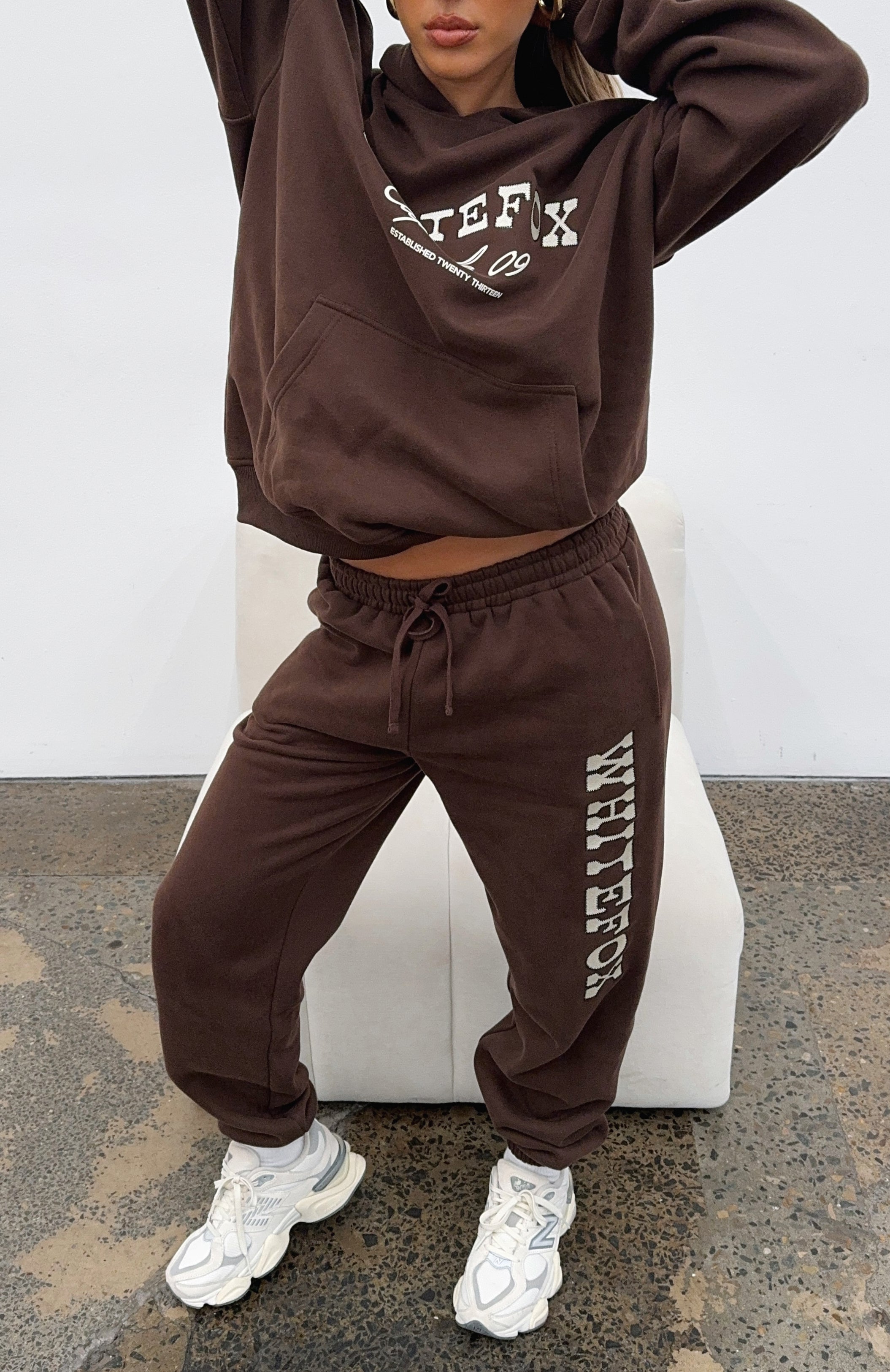 Capsule 9 Catch A Vibe Sweatpants Espresso | White Fox Boutique UK