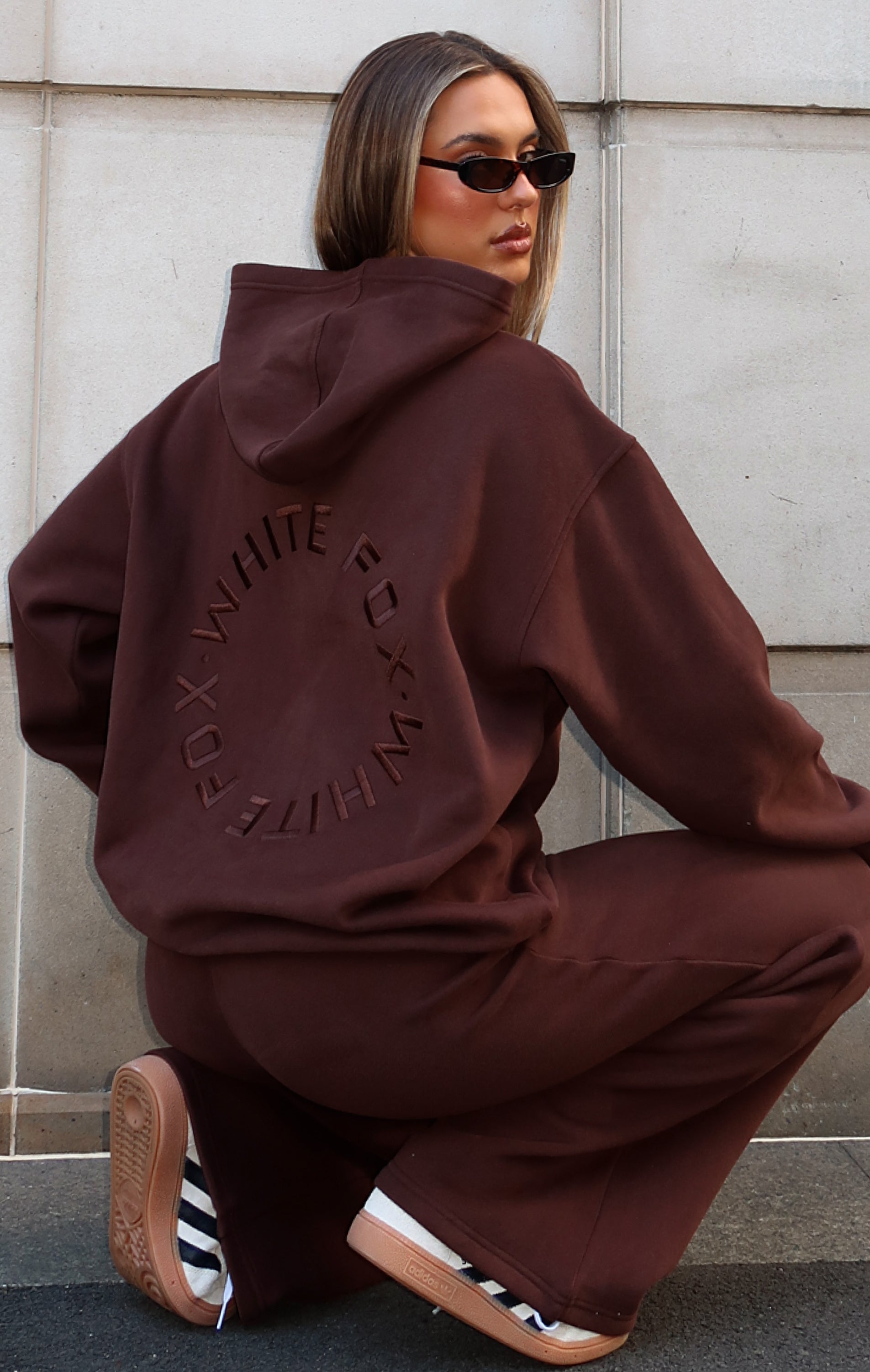 Stay Lifted Oversized Hoodie Bitter Chocolate | White Fox Boutique UK