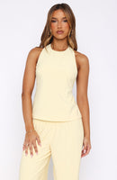 Way She Walks Halter Top Butter