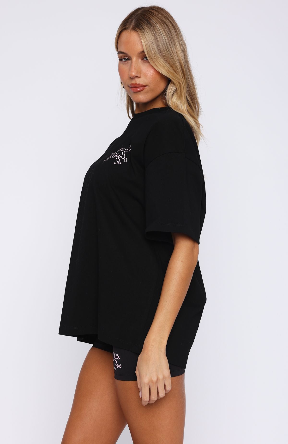 Love You Forever Oversized Tee Black | White Fox Boutique UK