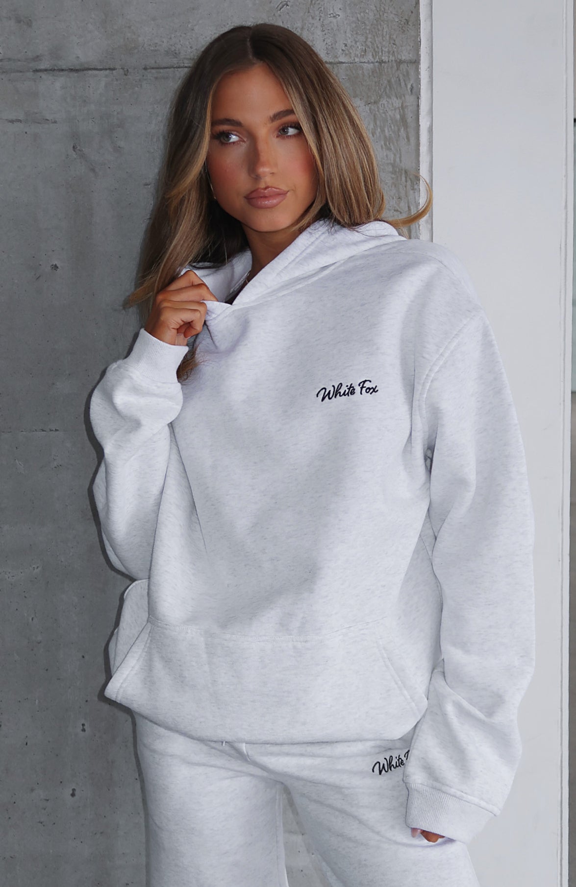 Match Your Words Oversized Hoodie Grey Marle | White Fox Boutique UK