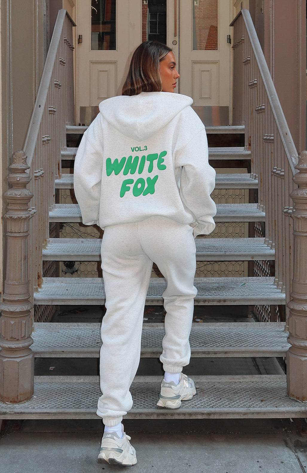 Offstage Zip Front Hoodie Glacier Grey | White Fox Boutique UK