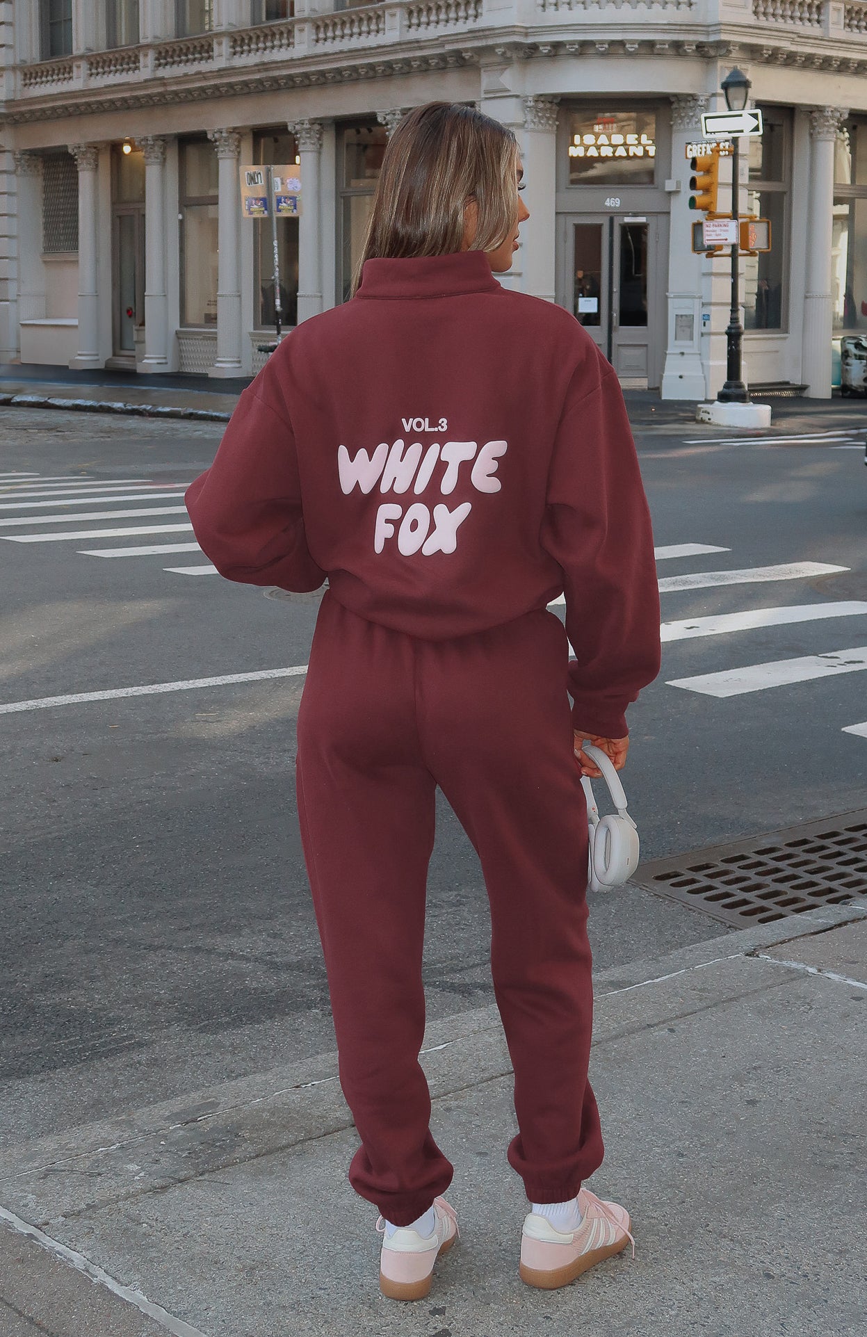 Offstage Sweatpants Red Velvet | White Fox Boutique UK