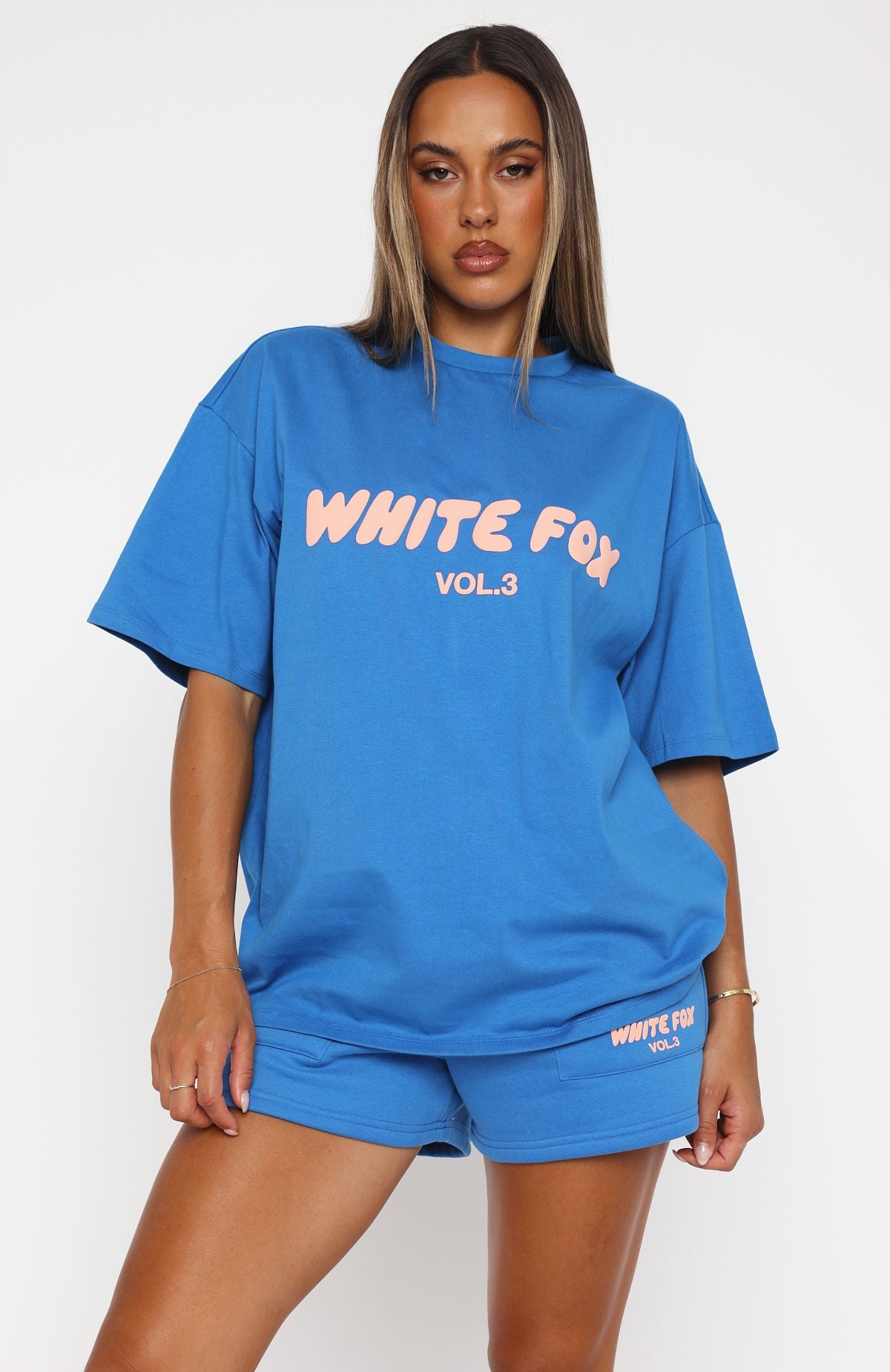 Offstage Oversized Tee Azure | White Fox Boutique UK