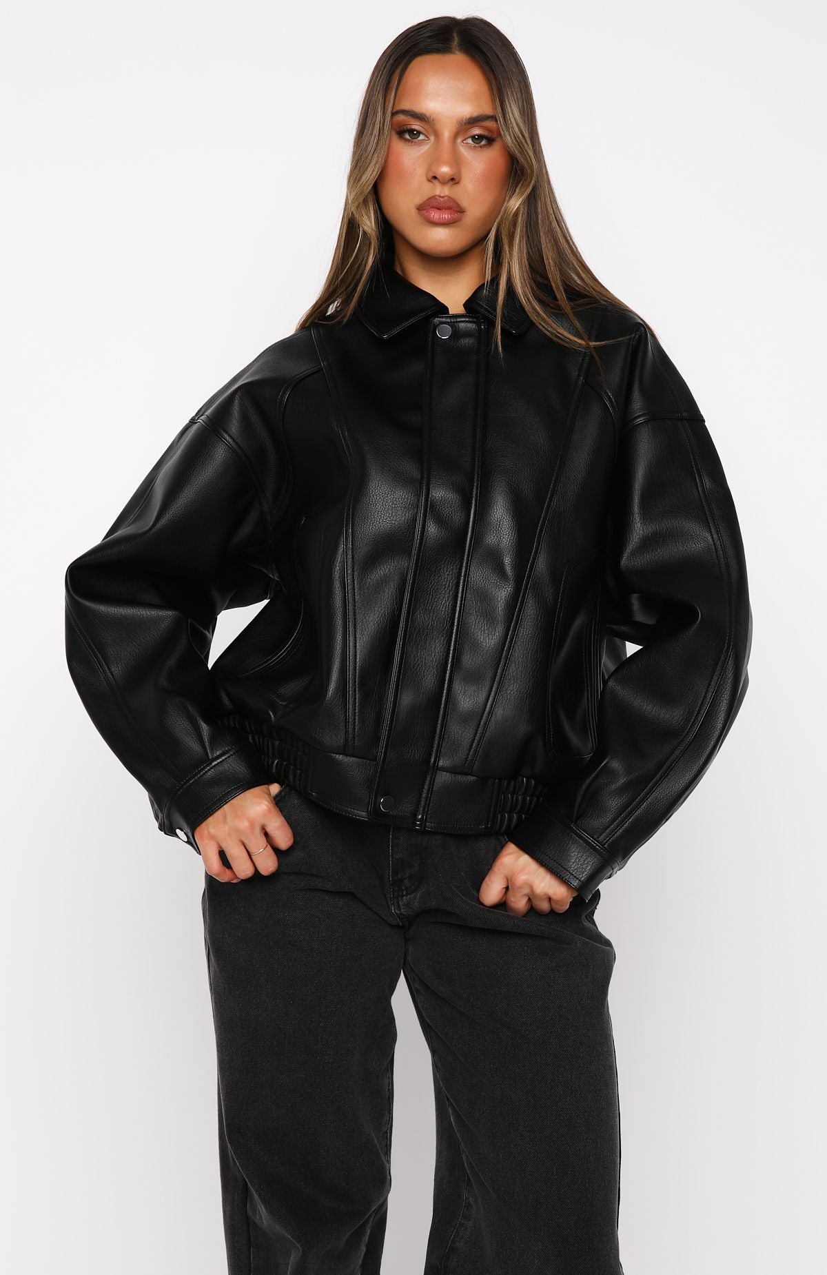 Retrograde PU Jacket Black | White Fox Boutique UK