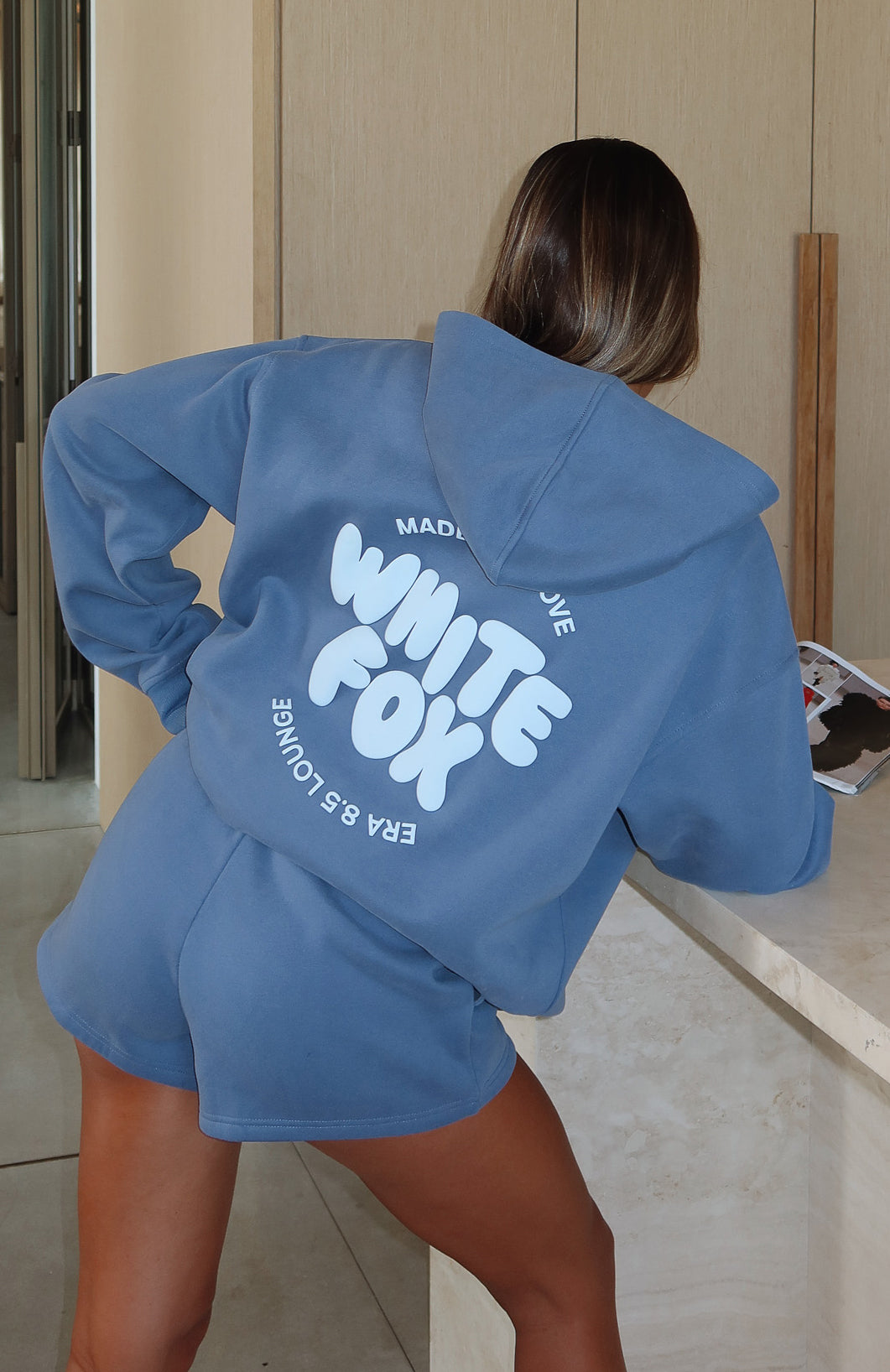 With Love For You Oversized Hoodie Ocean | White Fox Boutique UK