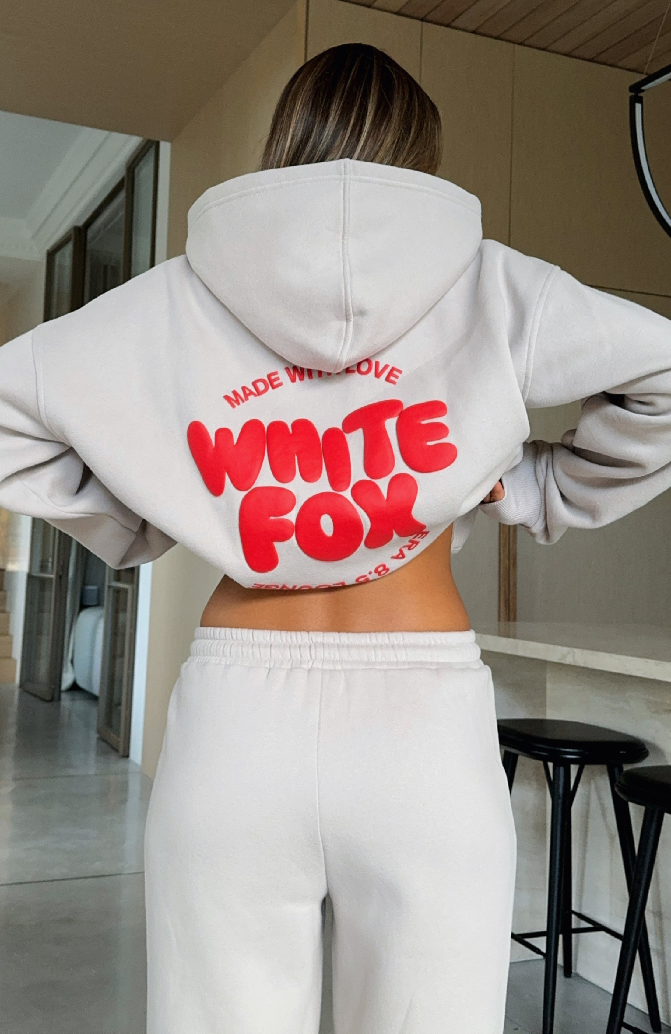 With Love For You Oversized Hoodie Moon White Fox Boutique UK