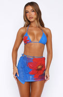 Sunset Party Sarong Sapphire Bloom