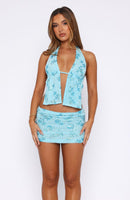Capri Cove Beaded Top Baby Blue