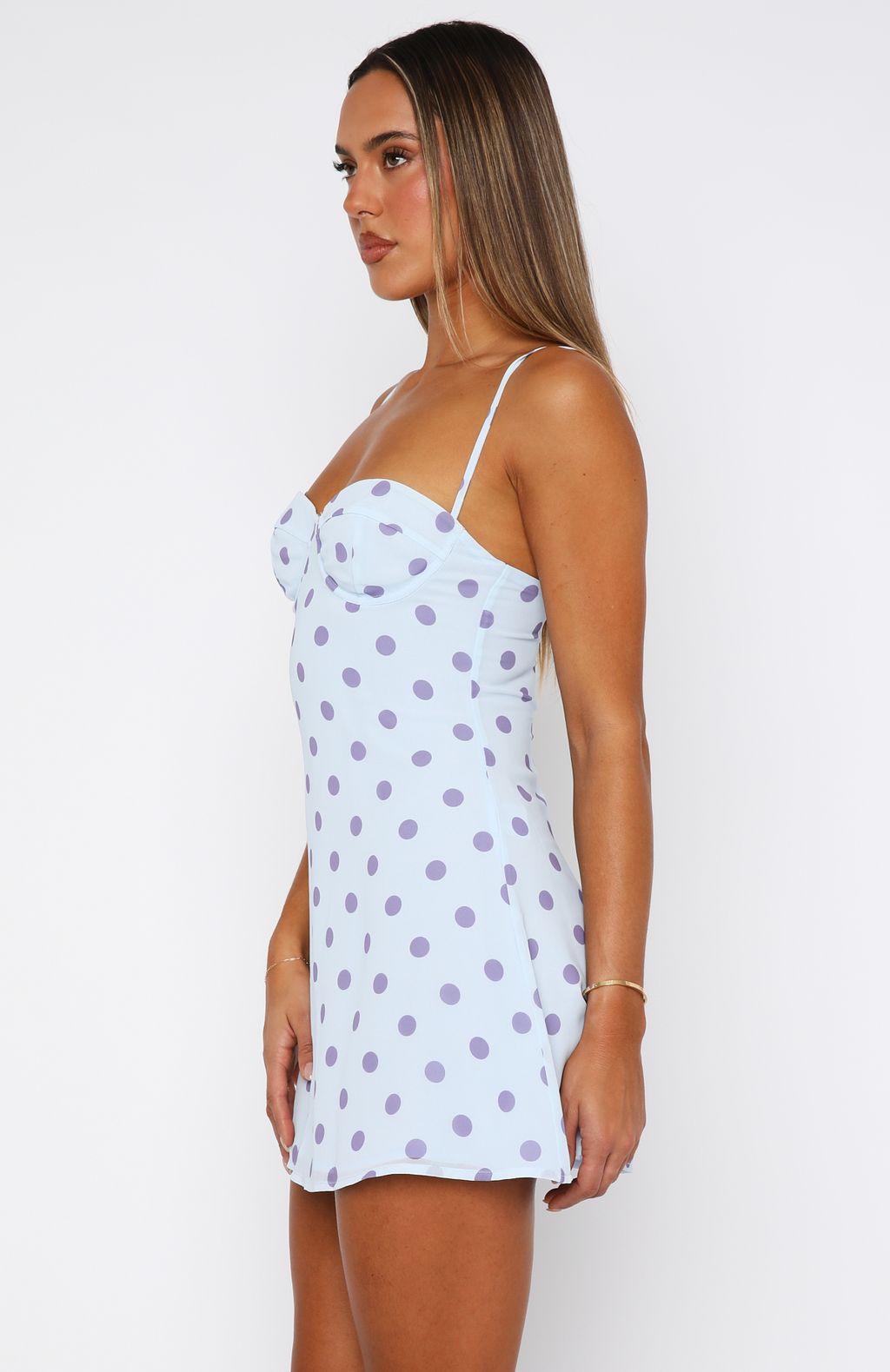 Stay On Your Mind Mini Dress - Dusty Blue main image 0