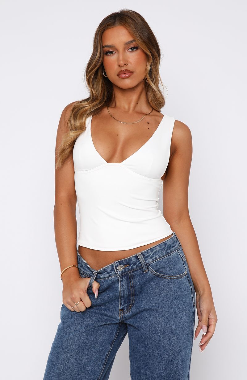 Taking Up Space Top White | White Fox Boutique UK