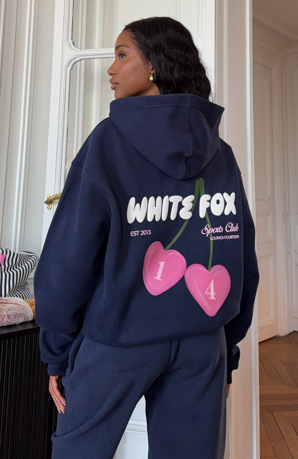 Club 14 Trinity Oversized Hoodie Navy | White Fox Boutique UK