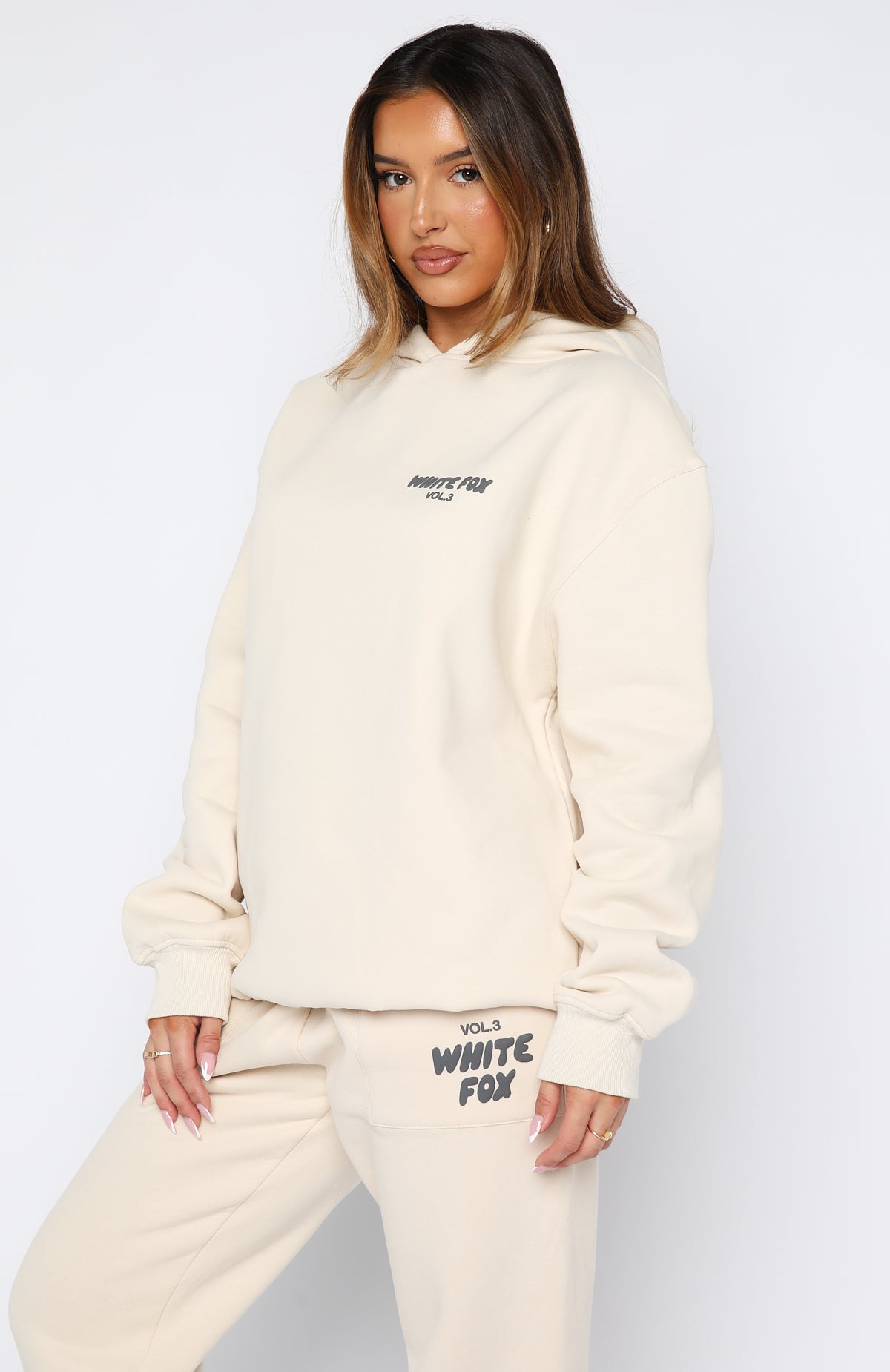 Offstage Hoodie Pebble White Fox Boutique UK