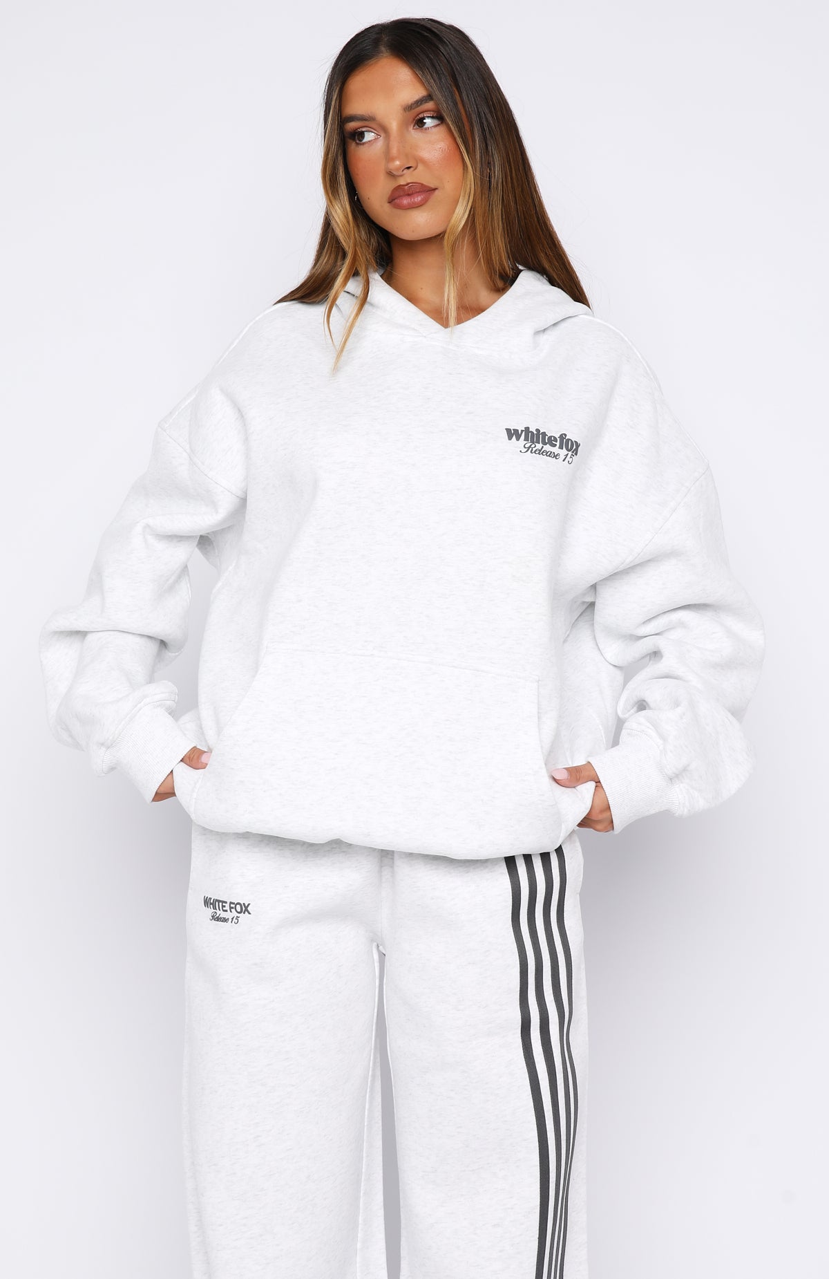 Release 15 Kiana Oversized Hoodie Grey Marle | White Fox Boutique UK