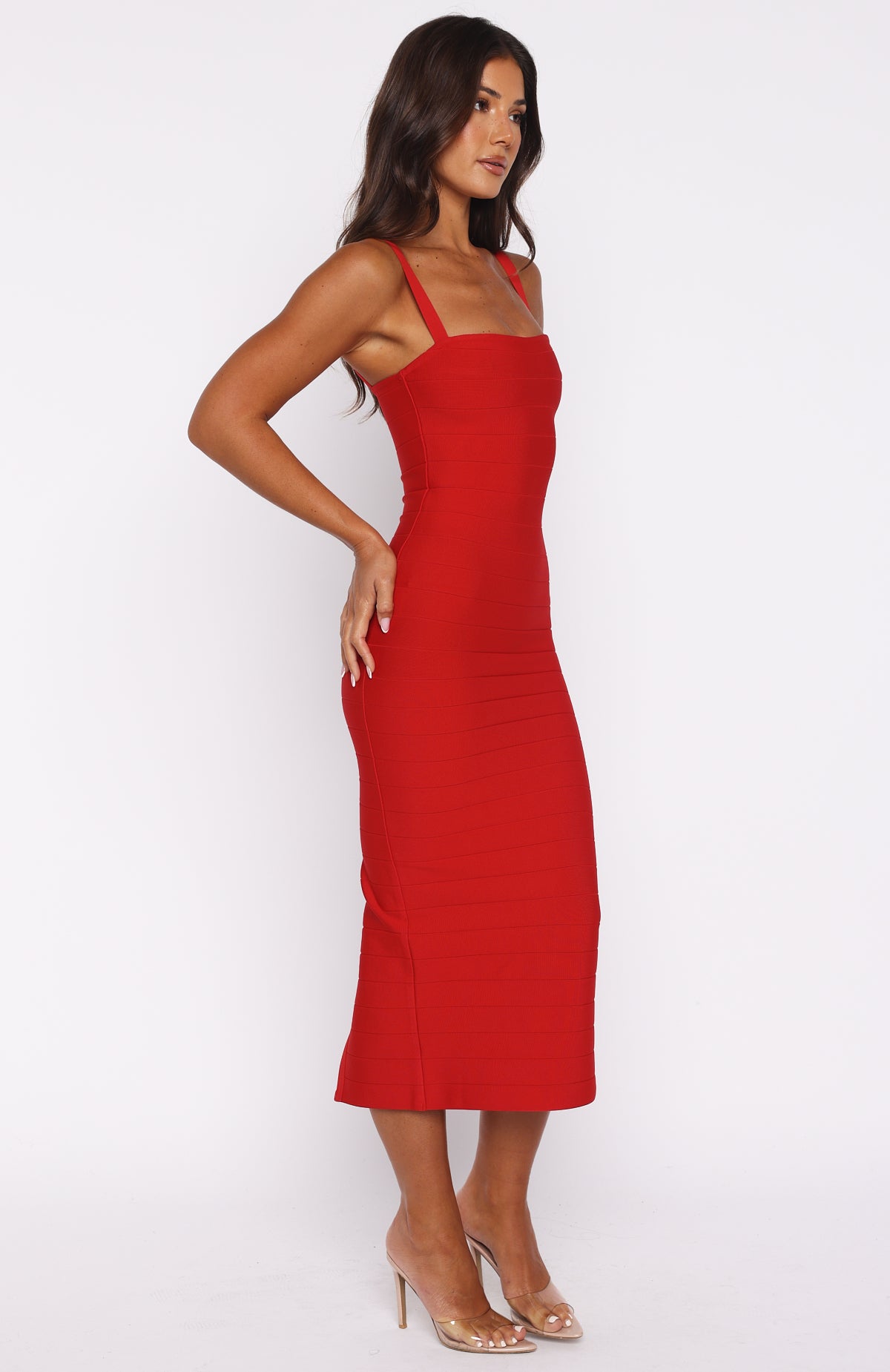 Sugar And Spice Bandage Midi Dress Red | White Fox Boutique UK Sugar And Spice Bandage Midi Dress Red | White Fox Boutique UK