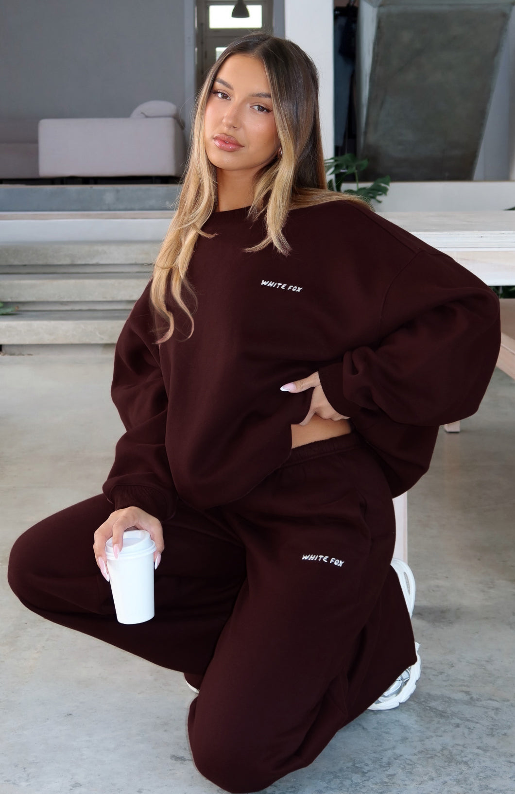 Test Drive Oversized Sweater Chocolate | White Fox Boutique UK