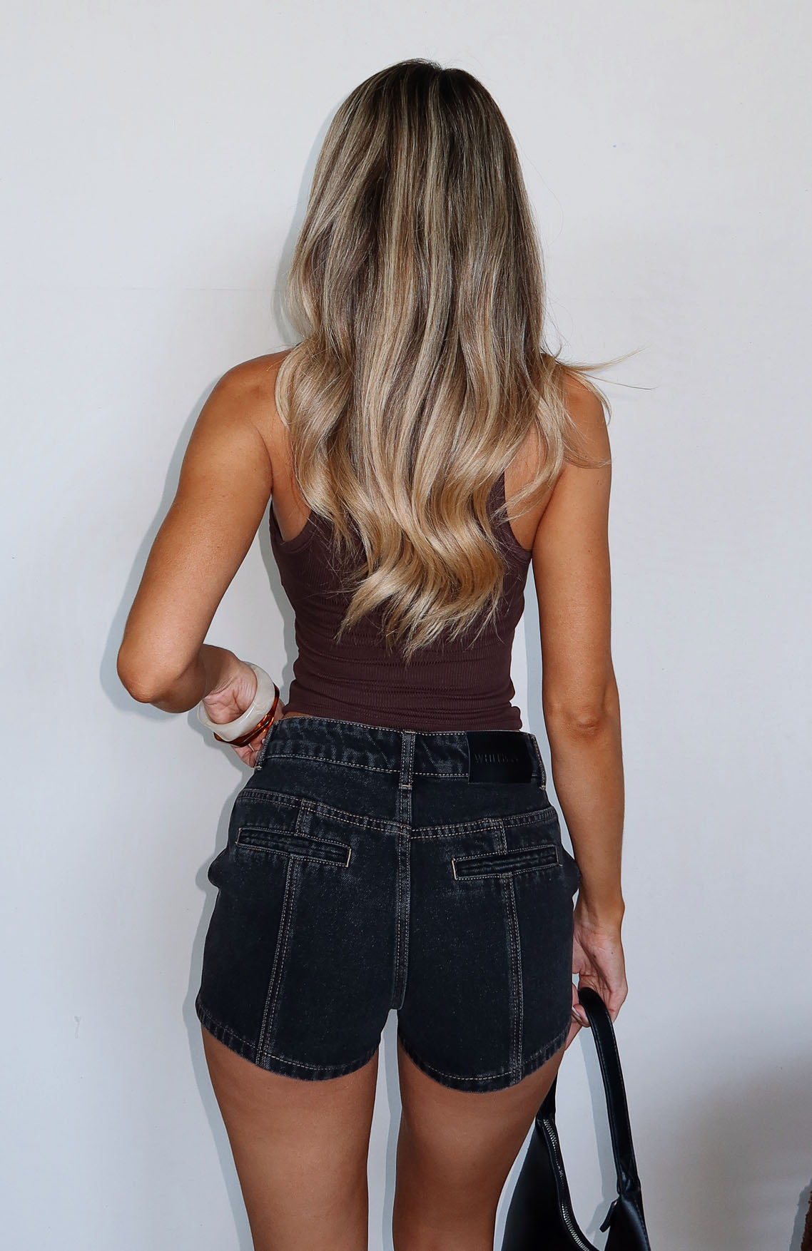 Whispers Of Us Denim Shorts Black Acid | White Fox Boutique UK
