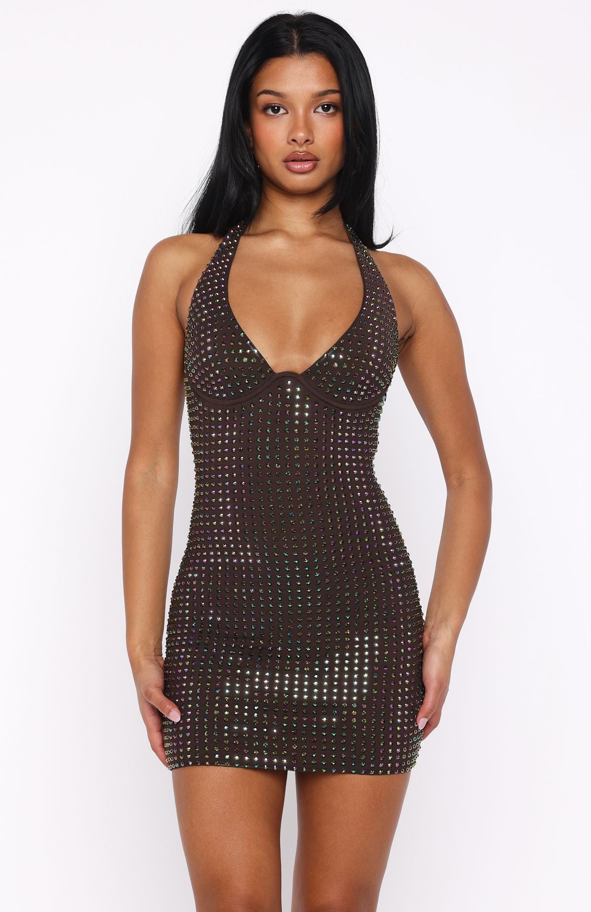 Aleski Mini Dress - Chocolate