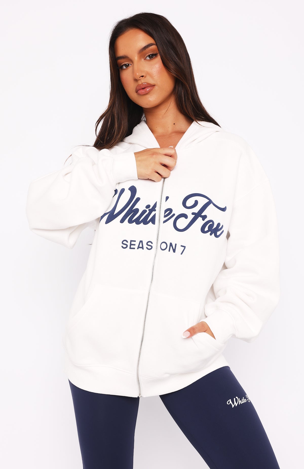 Season 7 Zip Front Hoodie Snow White Fox Boutique UK season-7-zip-front-hoodie-snow-white-fox-boutique-uk