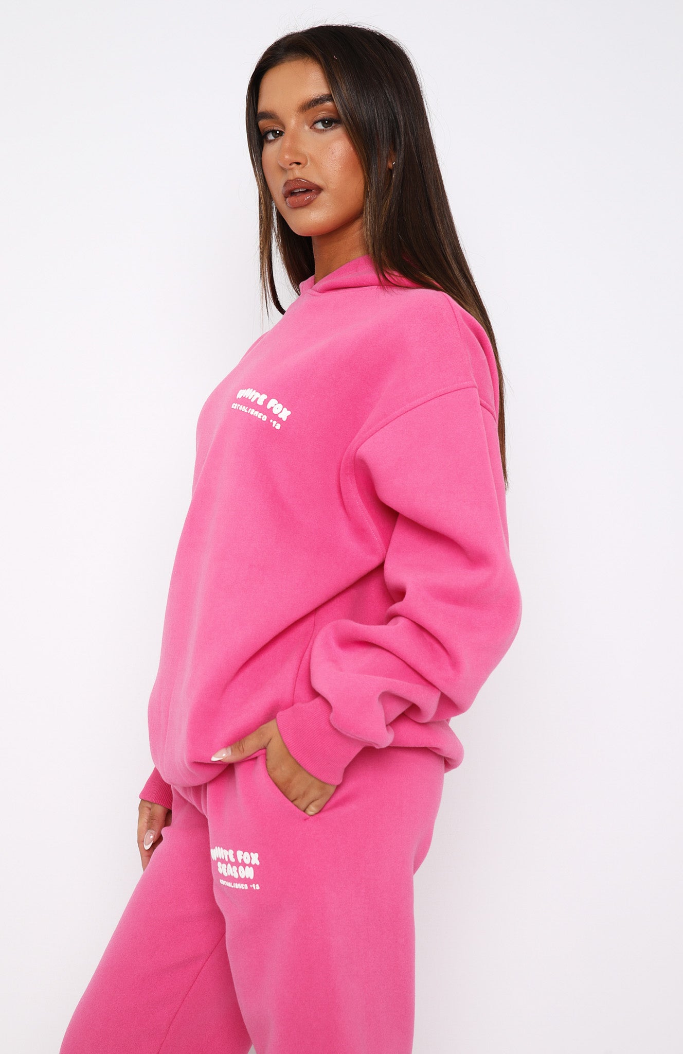 The Main Season Oversized Hoodie Hot Pink