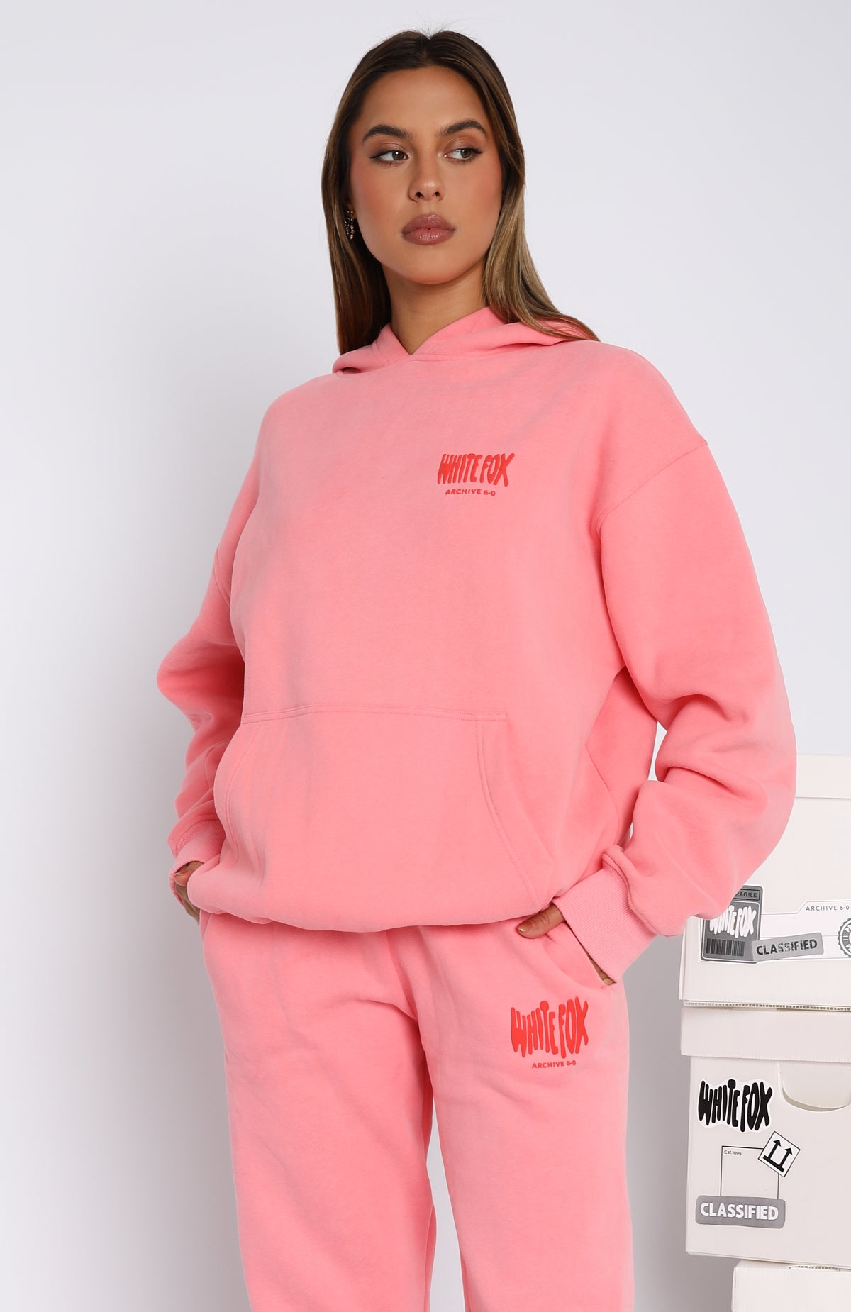Archive 6.0 Oversized Hoodie Melon | White Fox Boutique UK