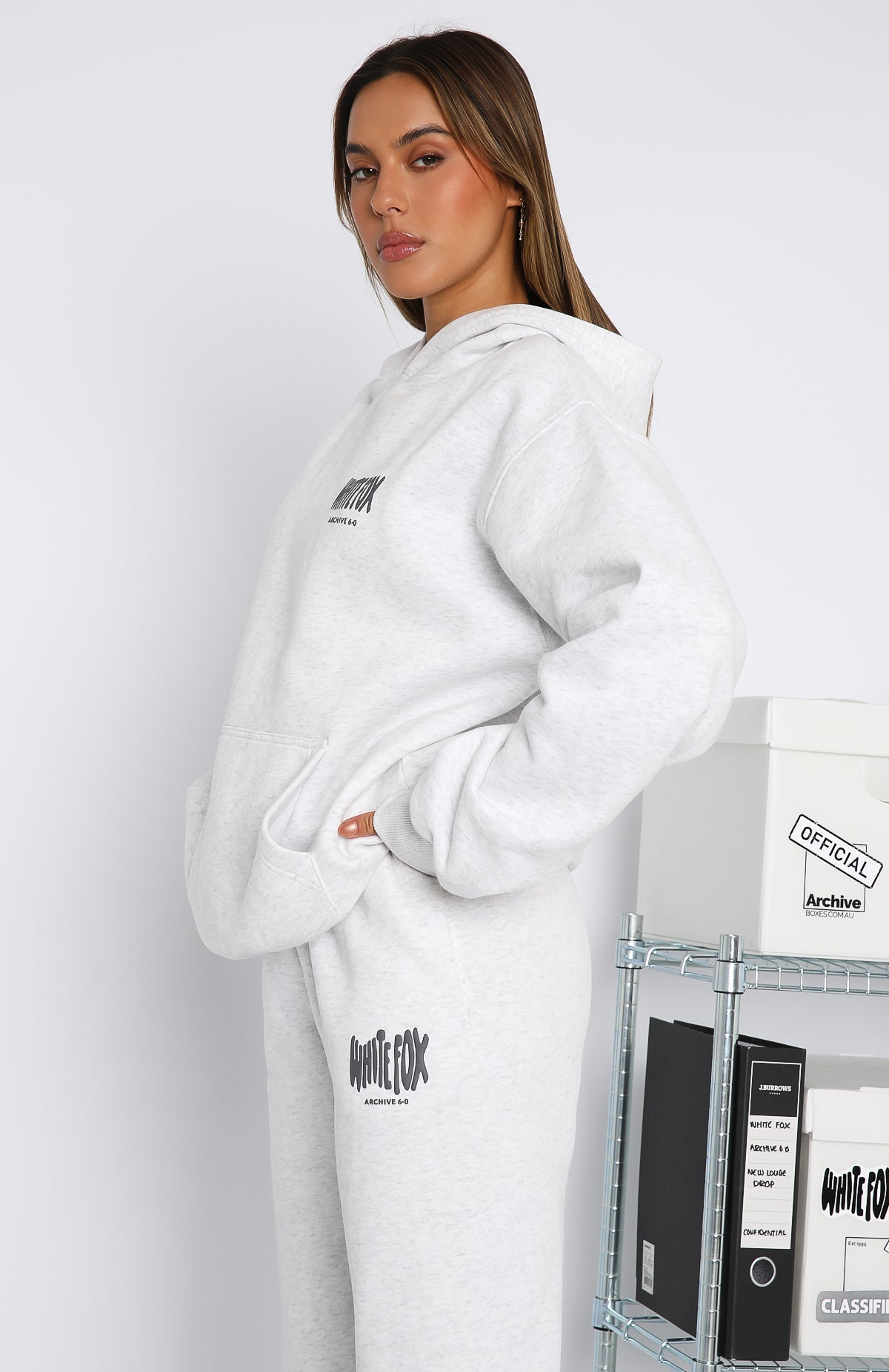 Archive 6.0 Oversized Hoodie Haze | White Fox Boutique UK