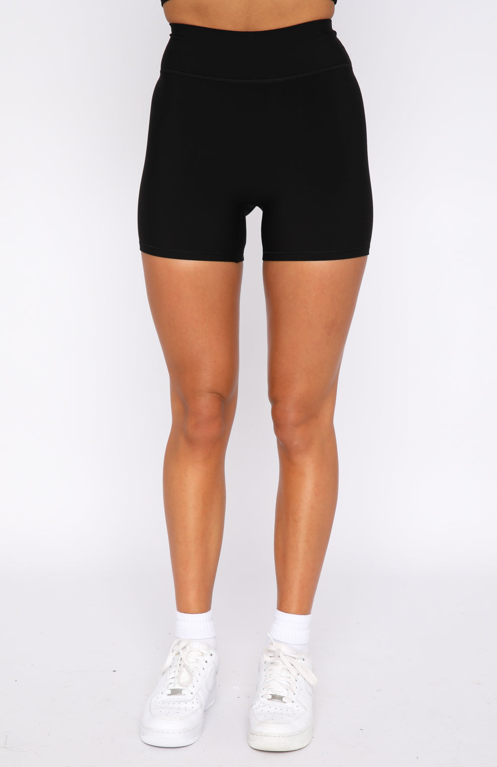 Know Better High Waisted Shorts - White Birch
