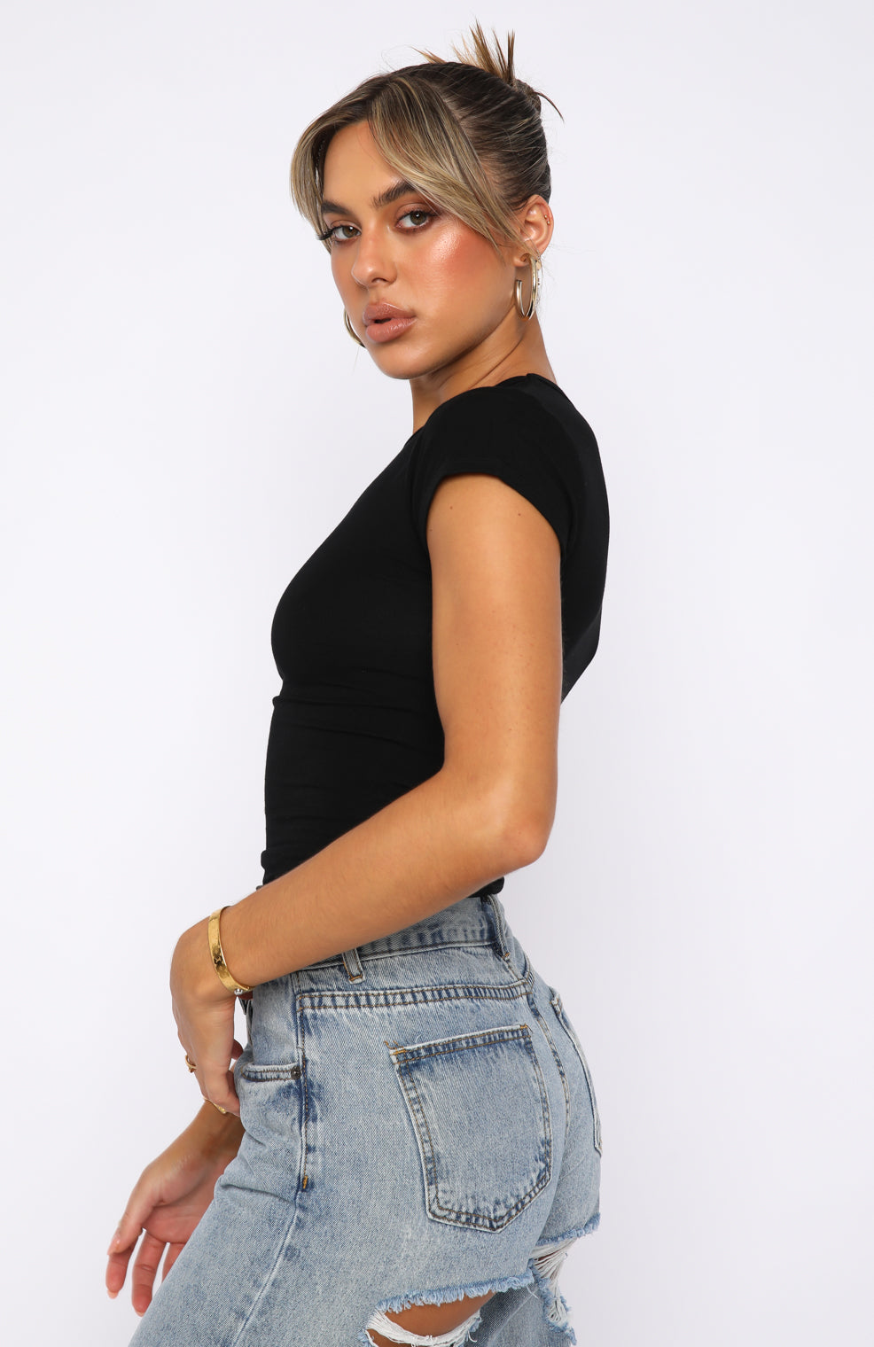 Too Blessed Tee Black | White Fox Boutique UK