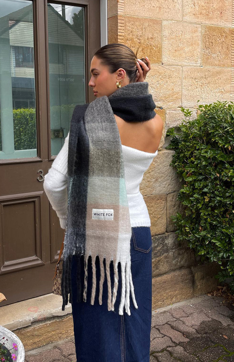 Winter Warmth Oversized Scarf Teal | White Fox Boutique UK