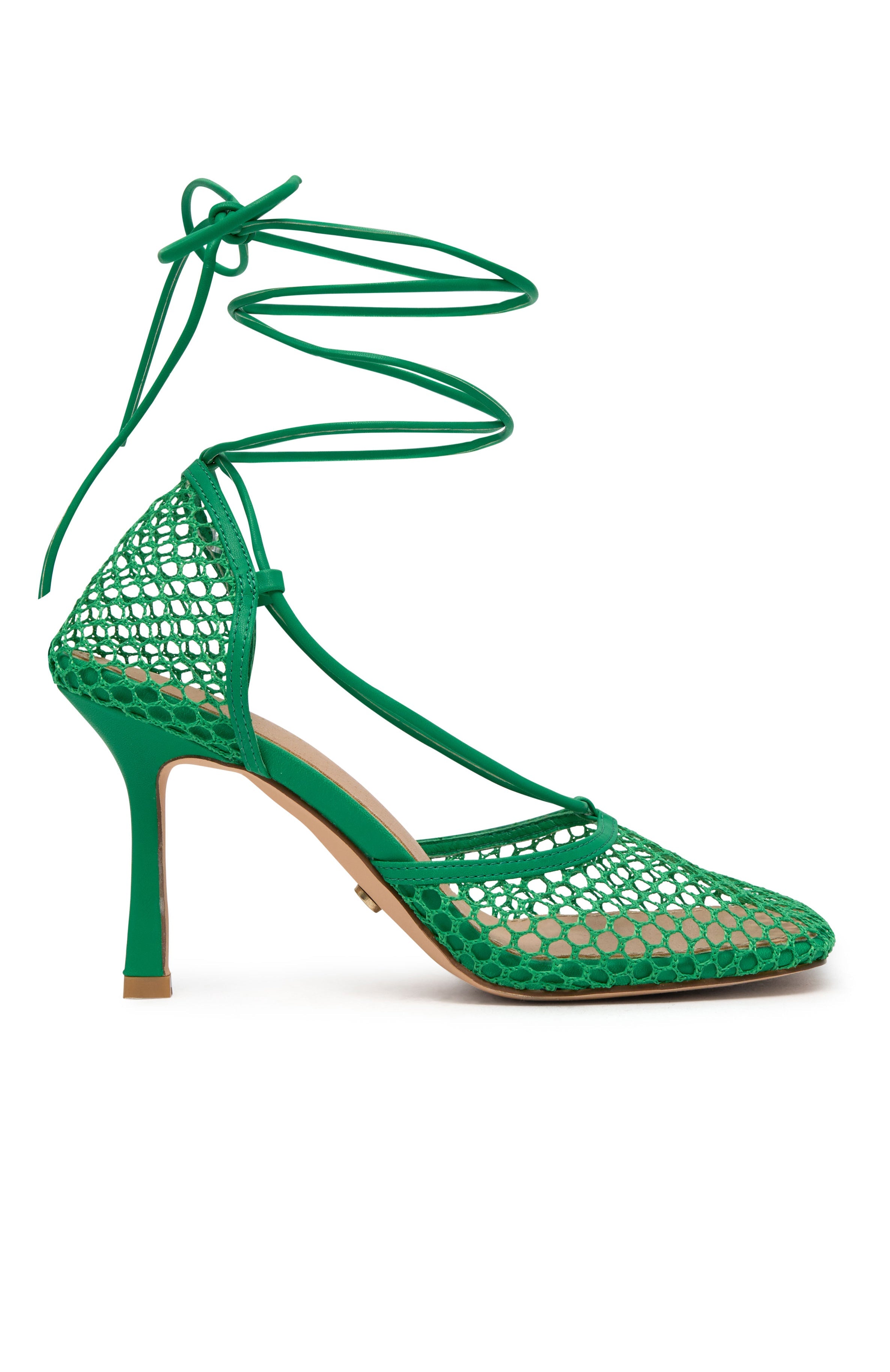 Green and white sales heels