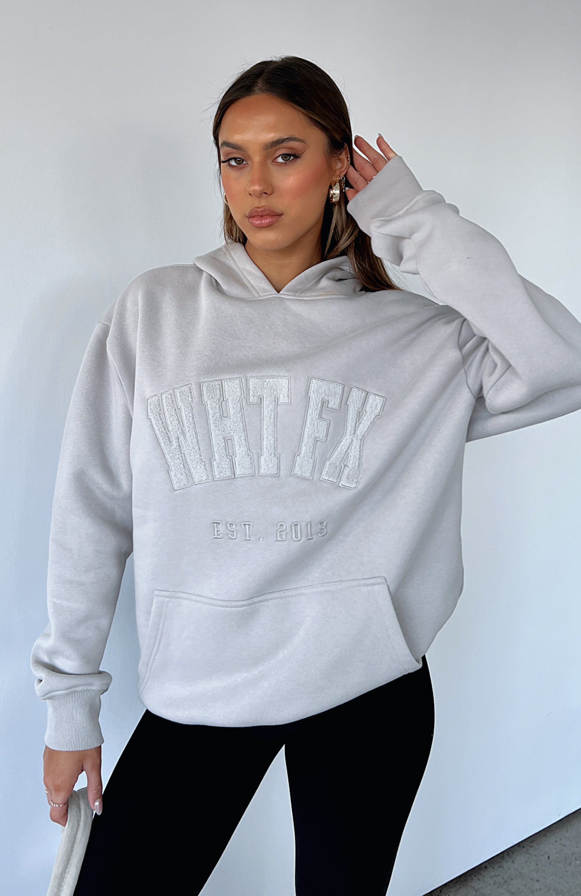 White fox oversized hoodie on sale