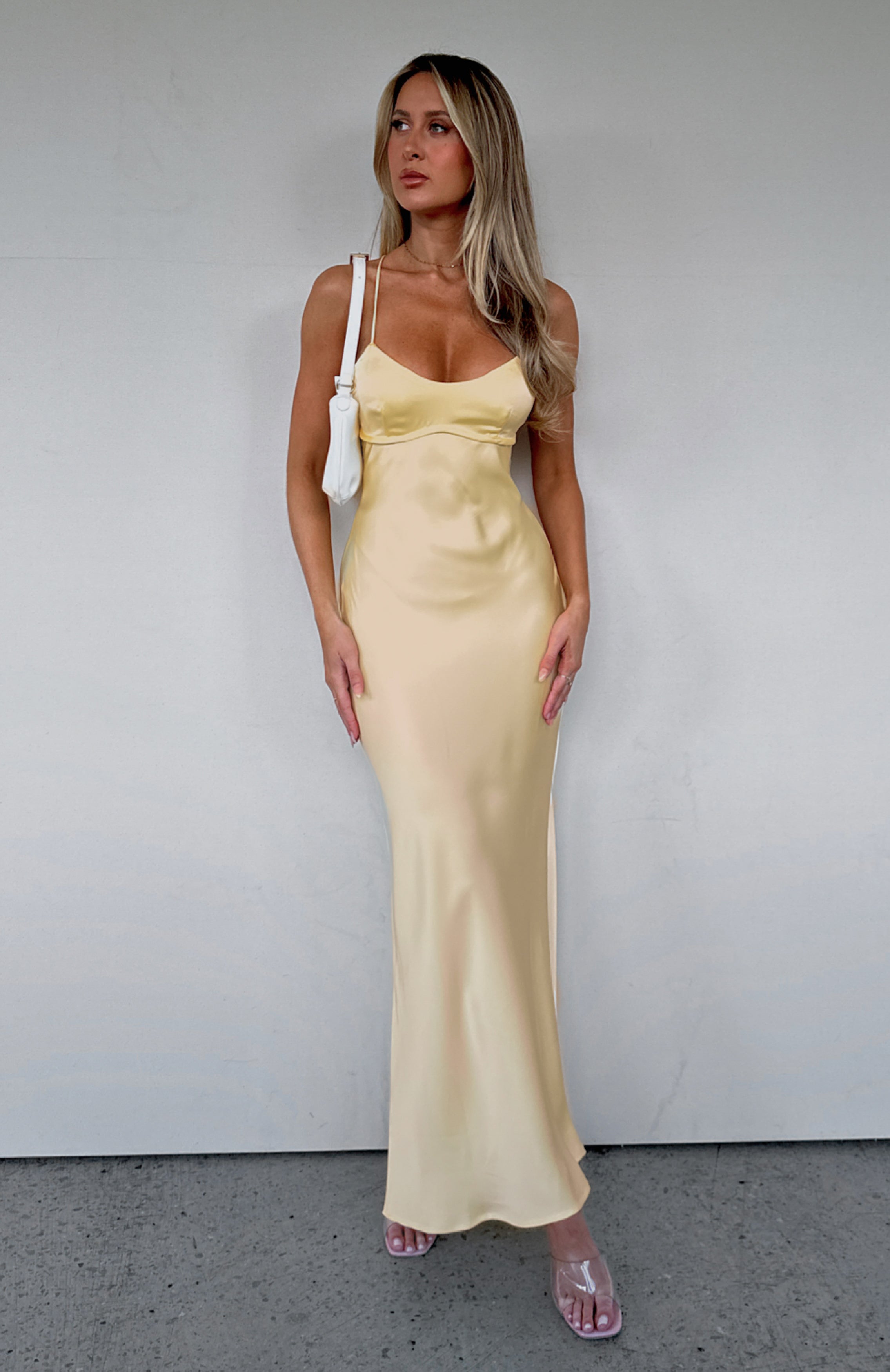 It s Not The Same Maxi Dress Lemon White Fox Boutique UK