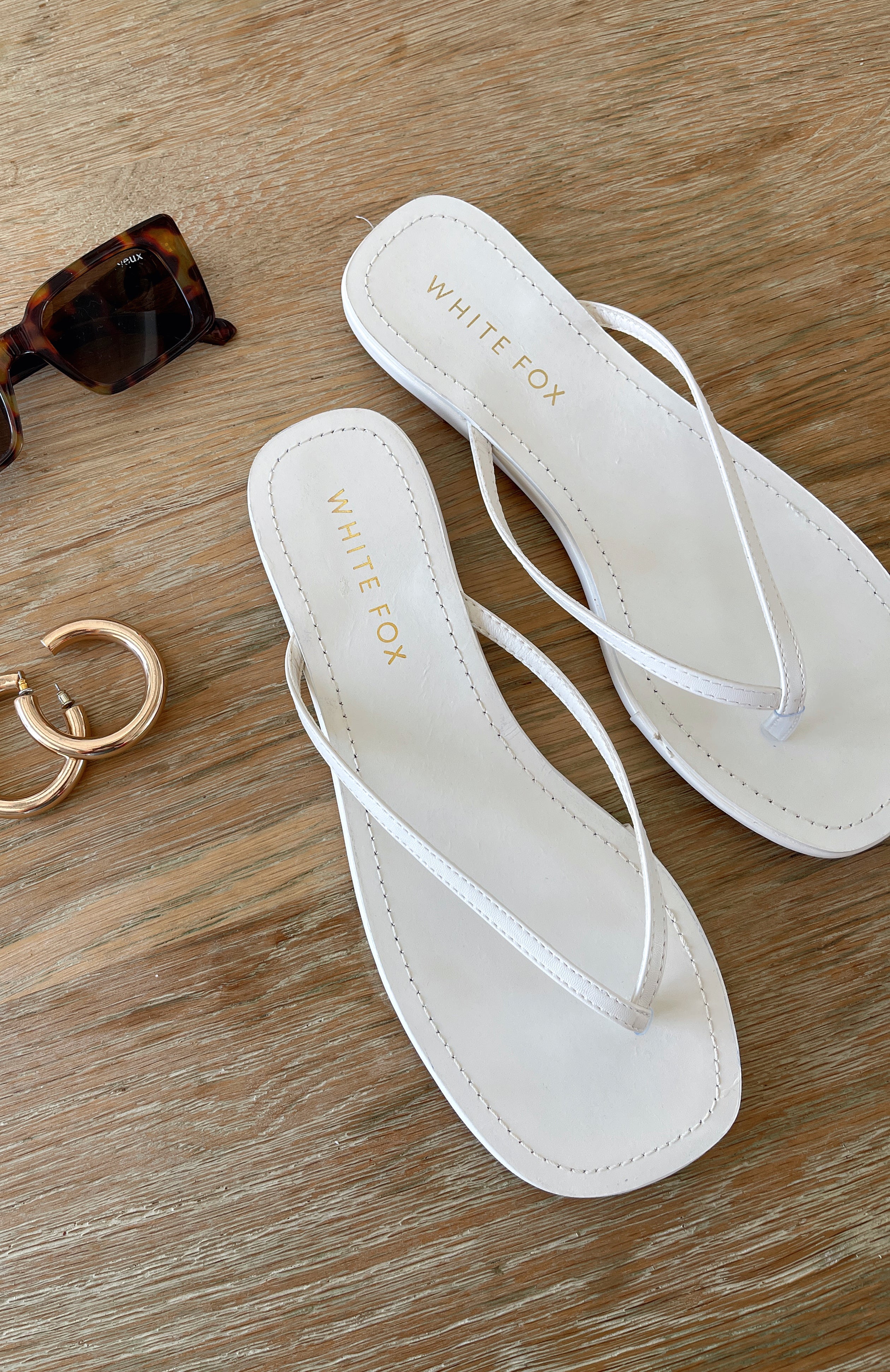 Roma Thong Sandals Bone White Fox Boutique UK - Main Image