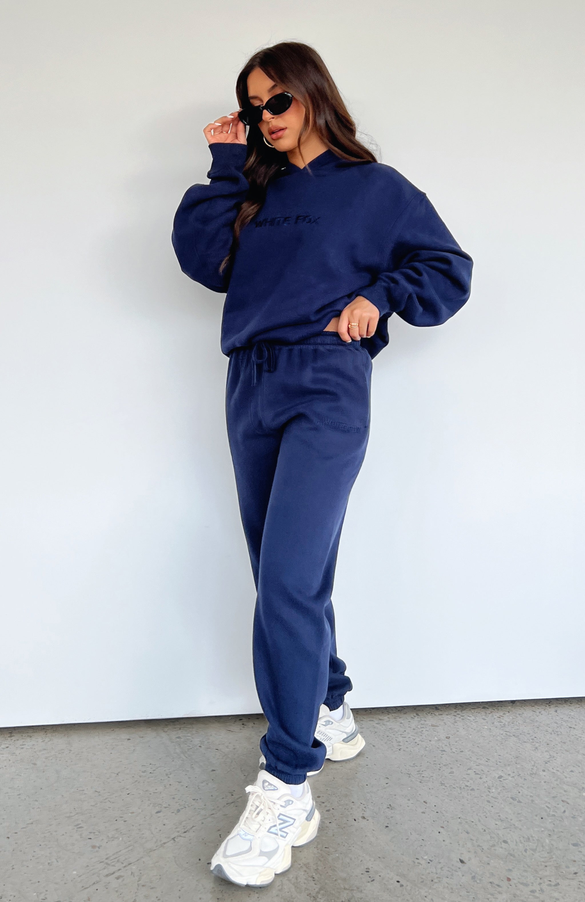 Stay Lifted Sweatpants Navy White Fox Boutique UK